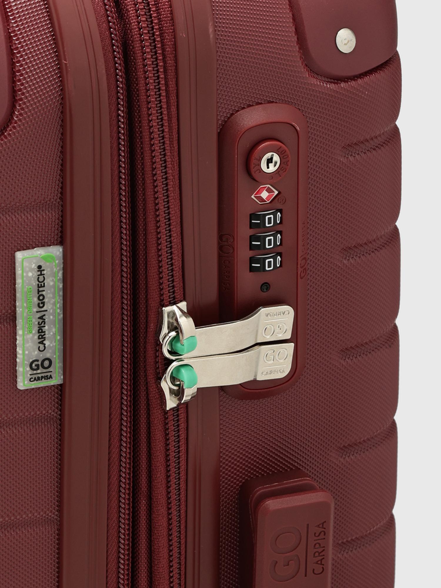 Gotech Unisex Hard Shell Trolley Bag - Maroon