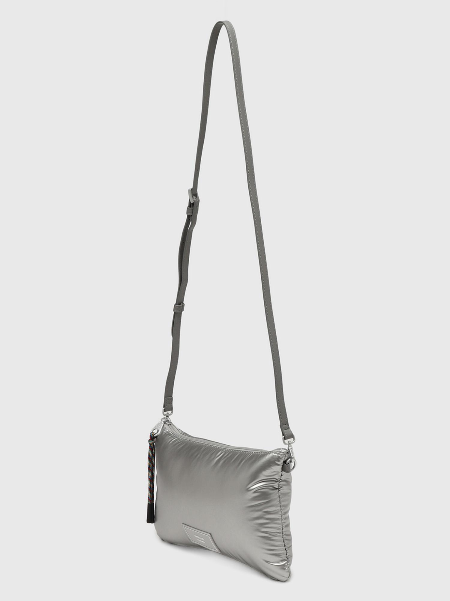 Cristallo Women Beauty Sling Bag With Detachable Strap - Silver (M)