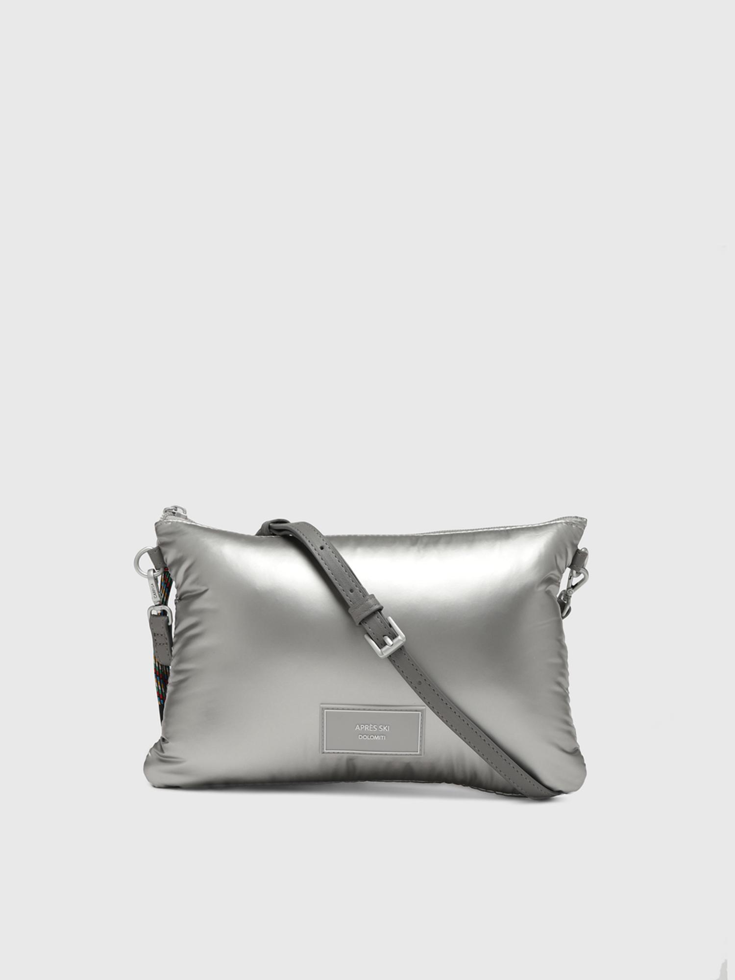 Cristallo Women Beauty Sling Bag With Detachable Strap - Silver (M)