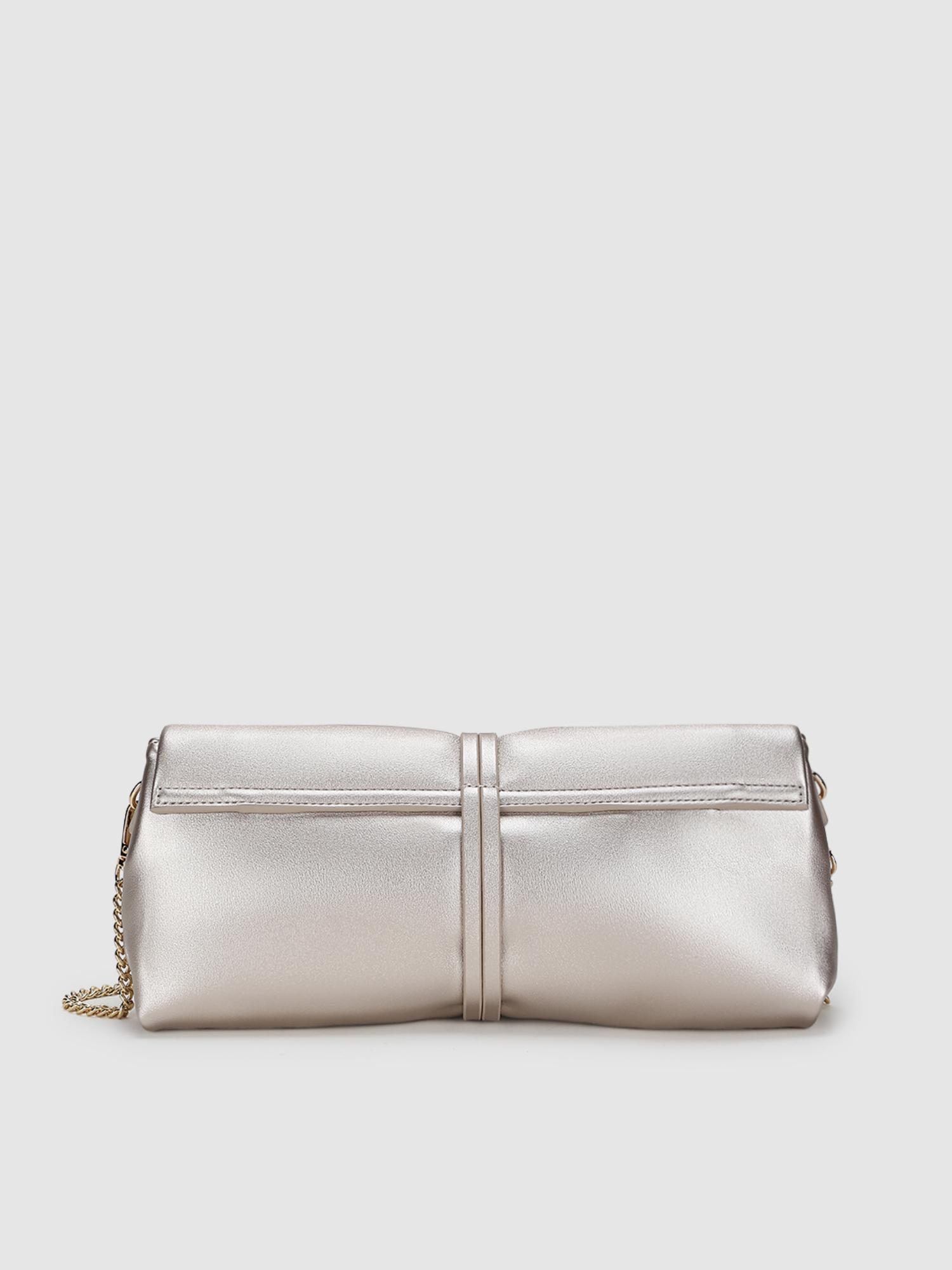 Cindy Women Crossbody Sling Bag With Detachable Strap - White Gold (S)