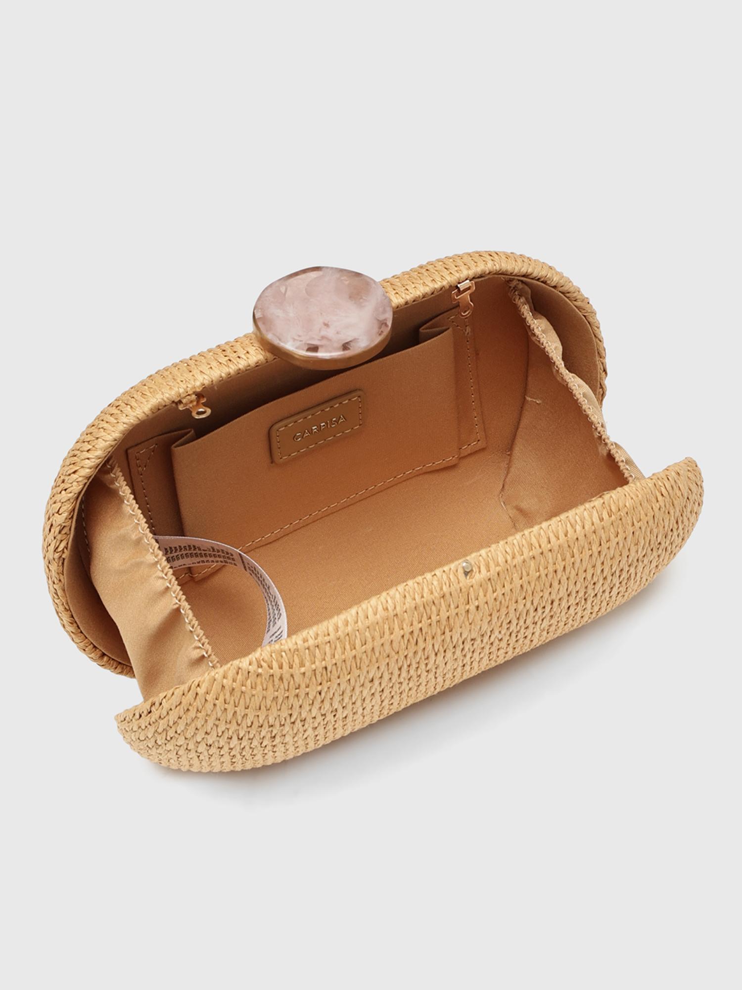 Tangerine Women Clutch With Detachable Strap - Beige (S)