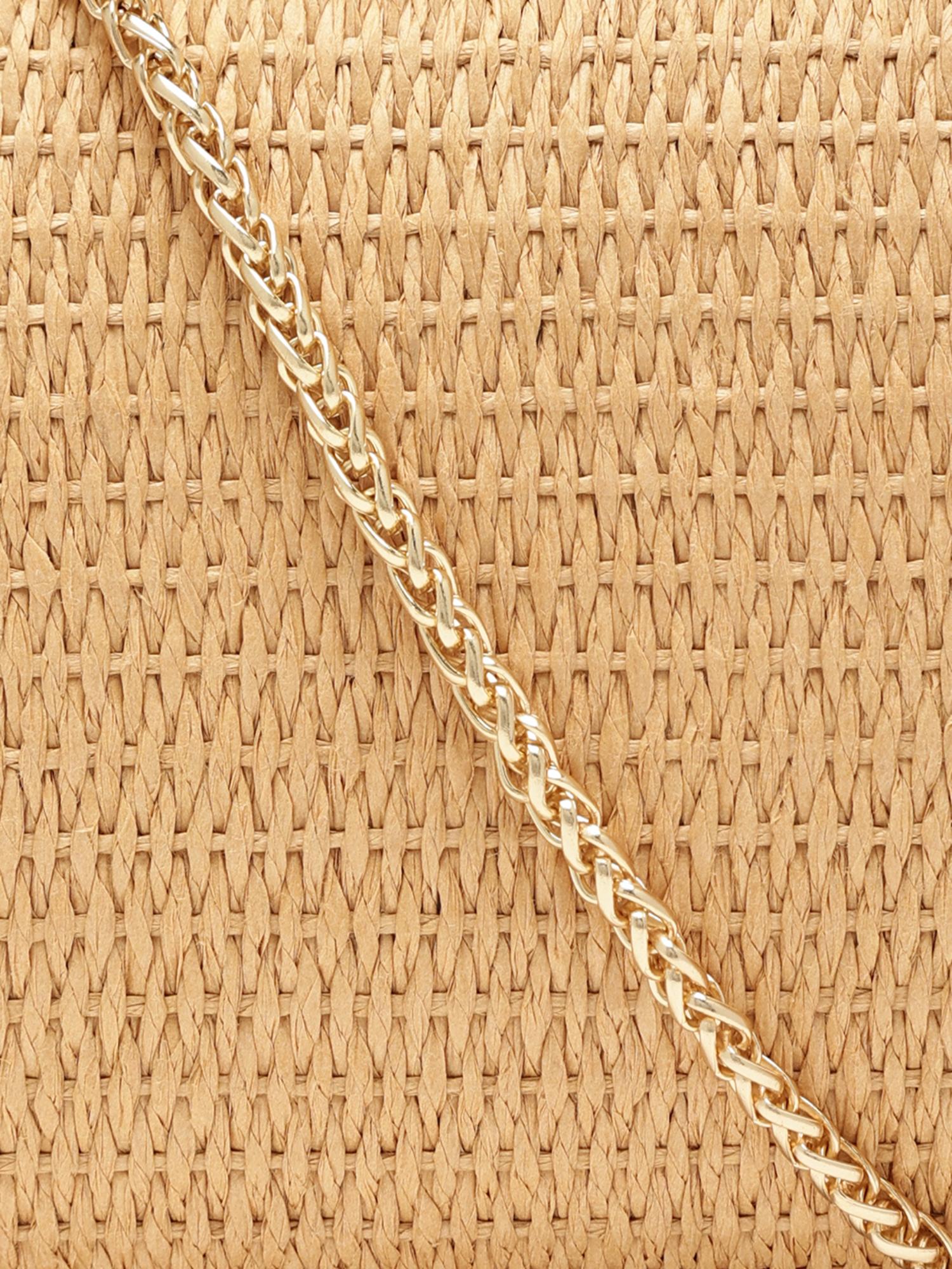 Tangerine Women Clutch With Detachable Strap - Beige (S)