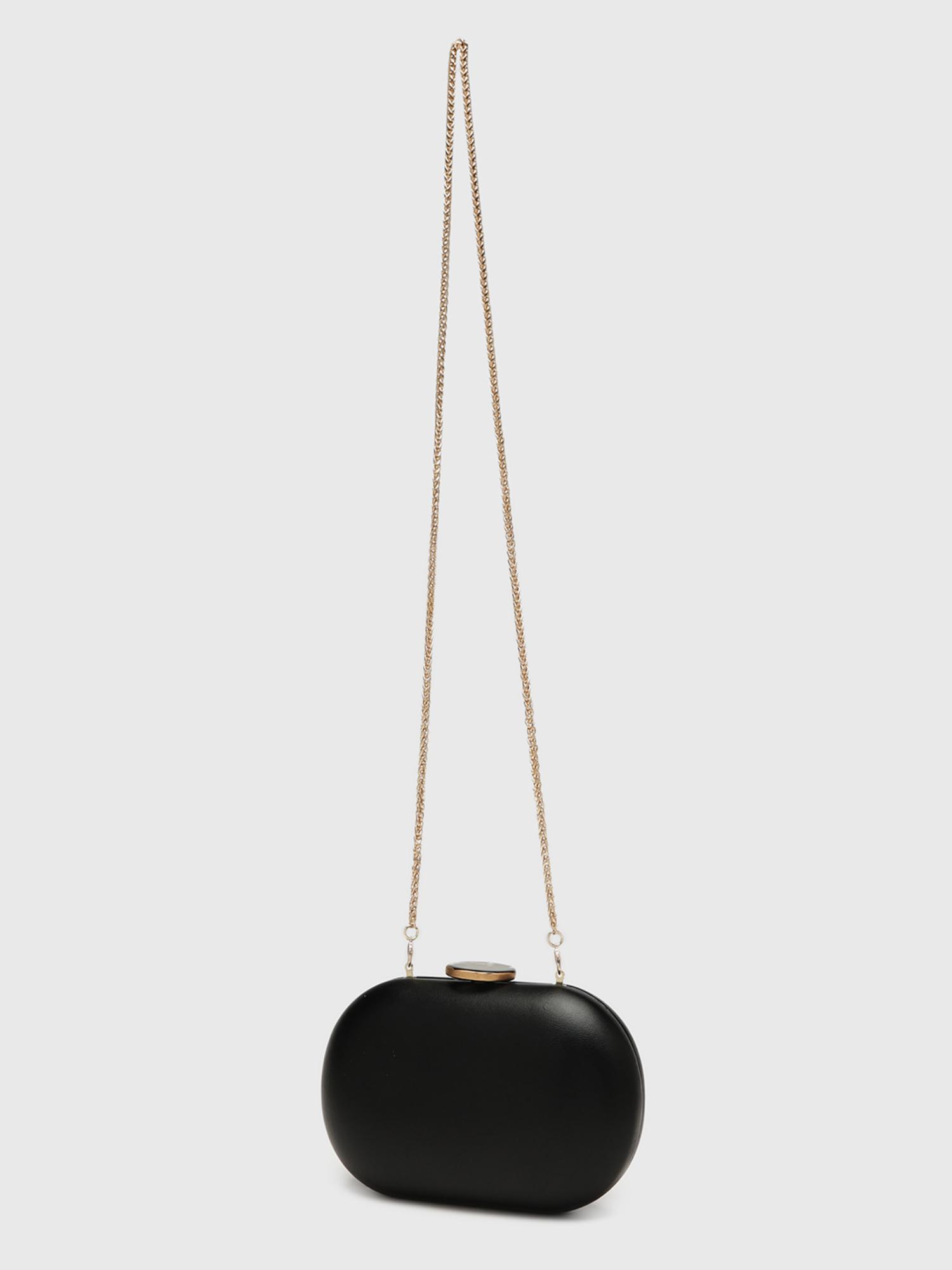 Tangerine V2 Women Clutch With Detachable Strap - Black (S)