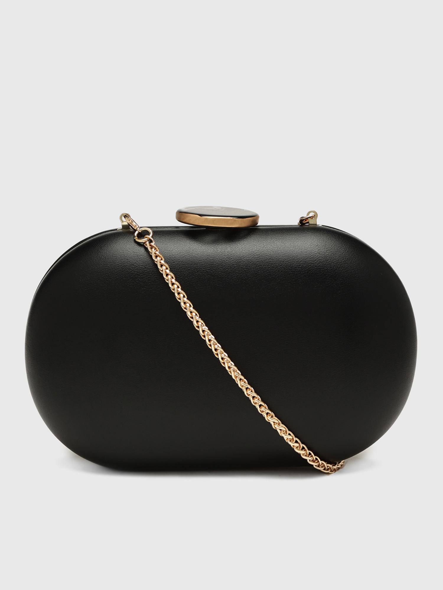 Tangerine V2 Women Clutch With Detachable Strap - Black (S)