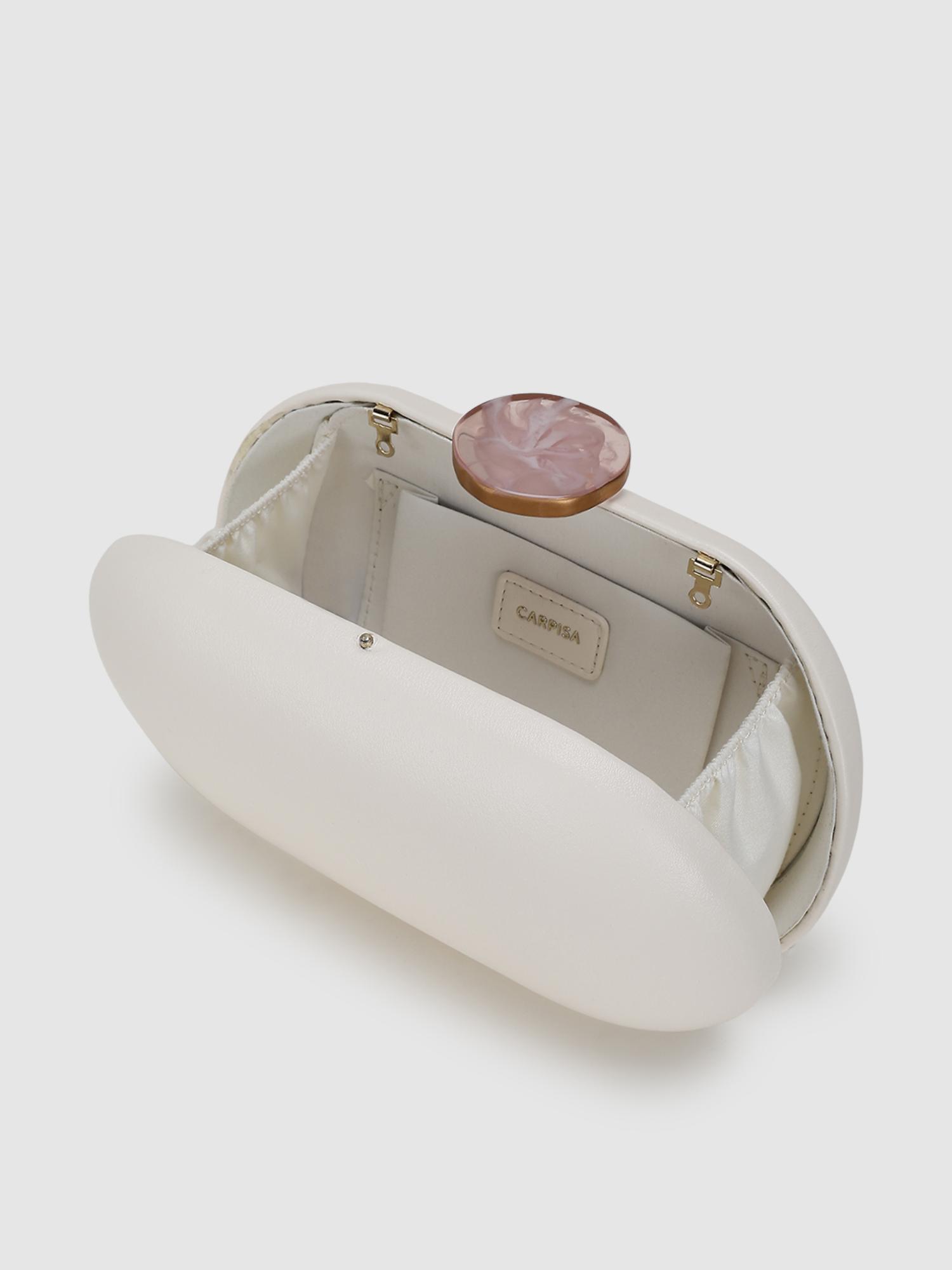 Tangerine V2 Women Clutch With Detachable Strap - Off White (S)