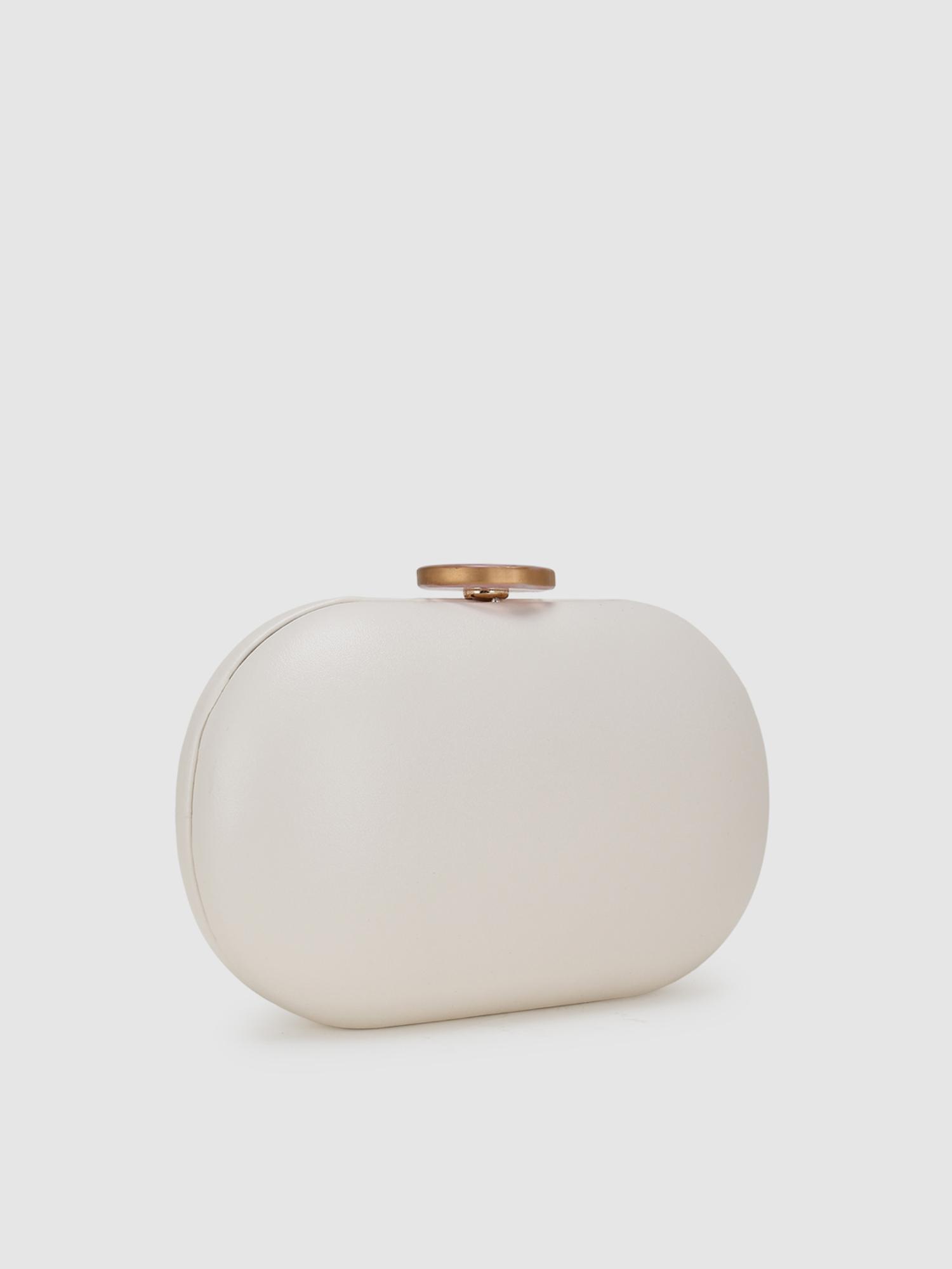Tangerine V2 Women Clutch With Detachable Strap - Off White (S)