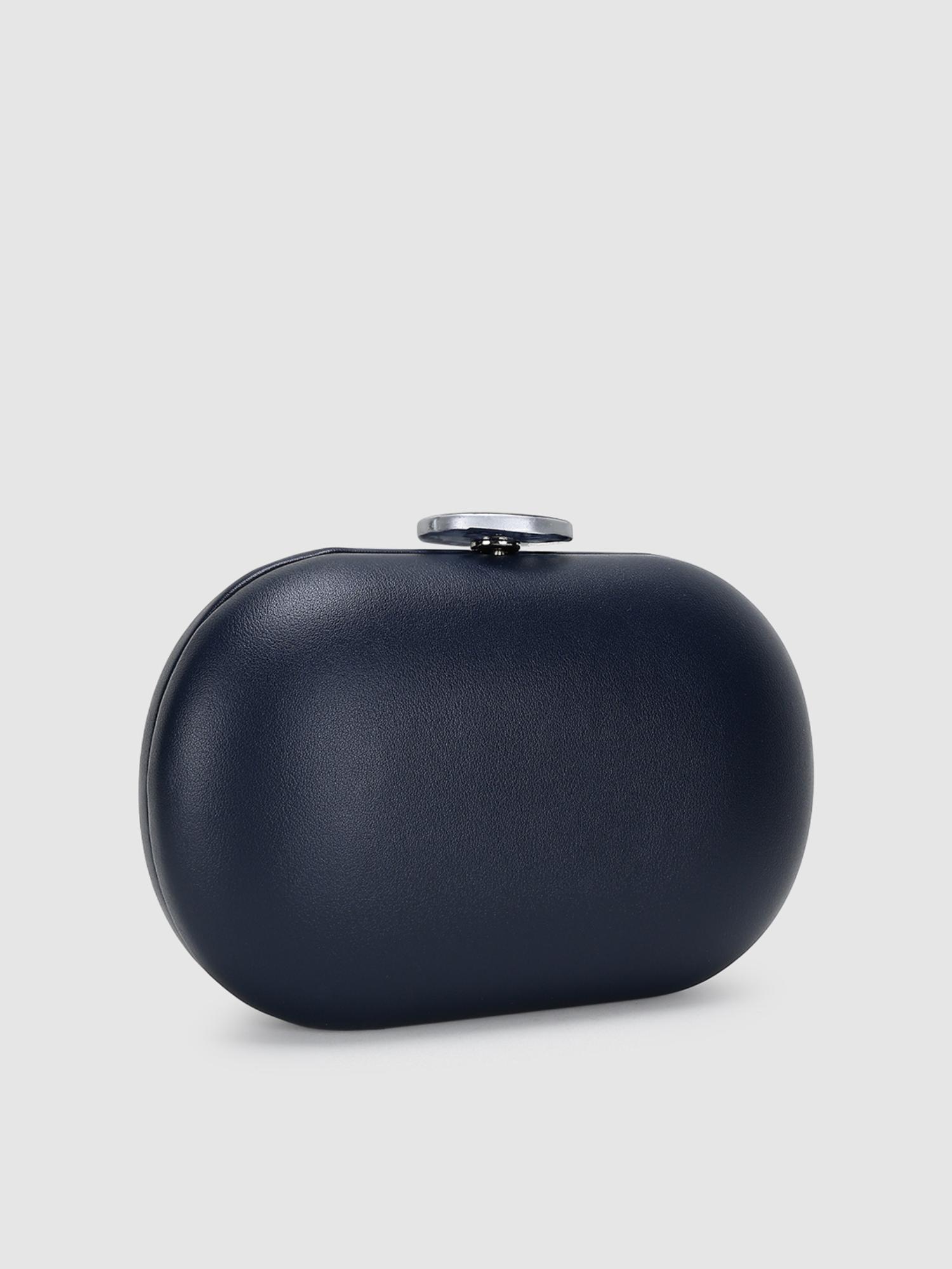 Tangerine V2 Women Clutch With Detachable Strap - Navy Blue (S)