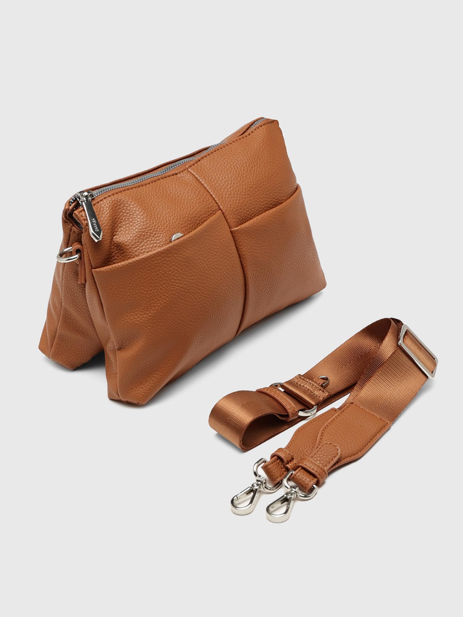 Yukon Women Crossbody Sling Bag With Detachable Strap - Tan (S)