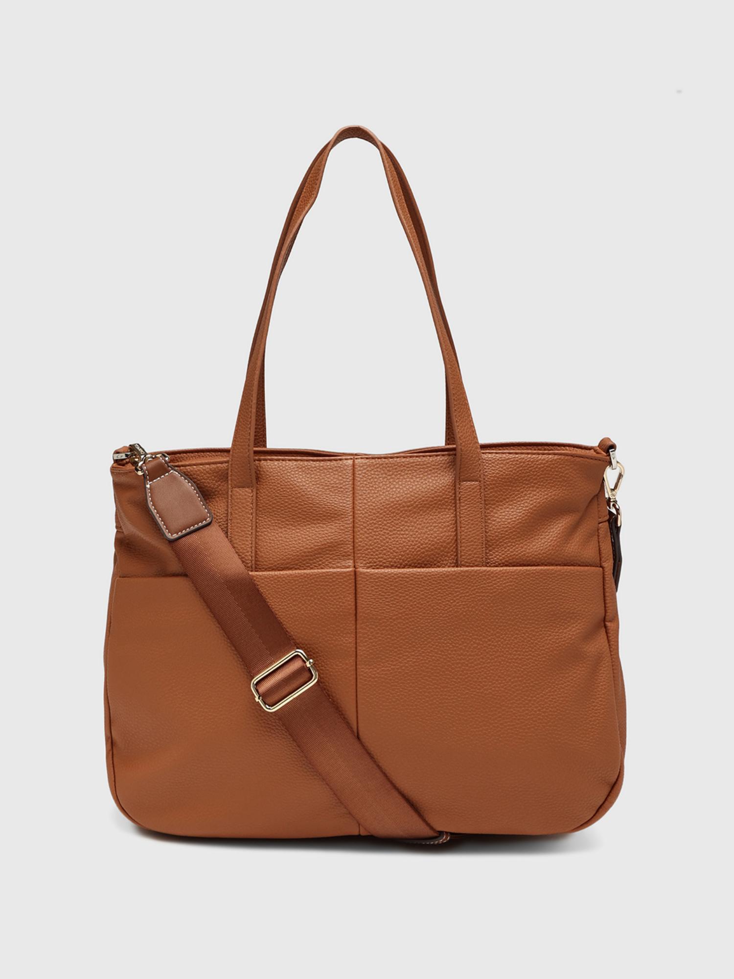 Yukon Women Tote Bag With Detachable Strap - Tan (L)
