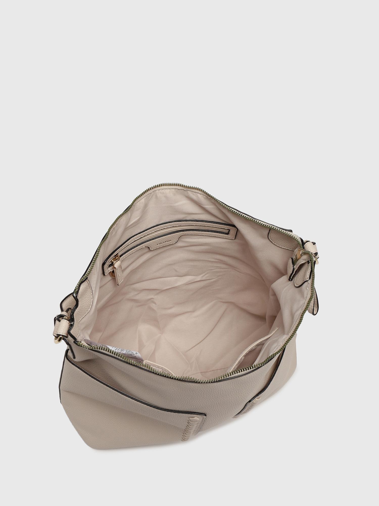 Yukon Women Sack Handbag With Detachable Strap - Cream (L)