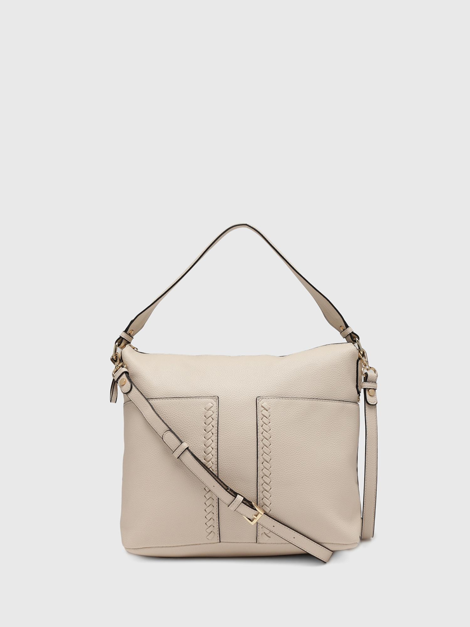 Yukon Women Sack Handbag With Detachable Strap - Cream (L)