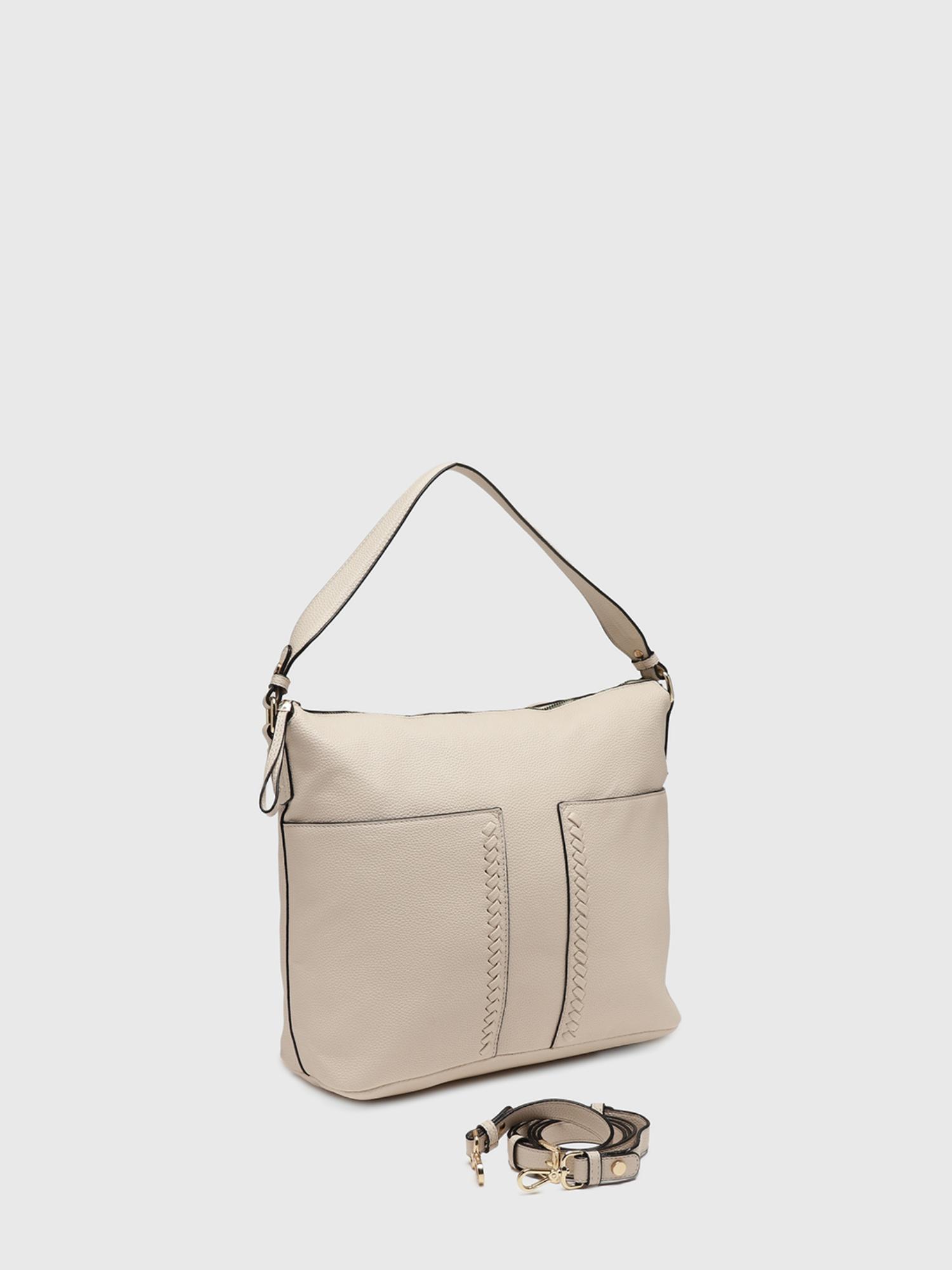 Yukon Women Sack Handbag With Detachable Strap - Cream (L)