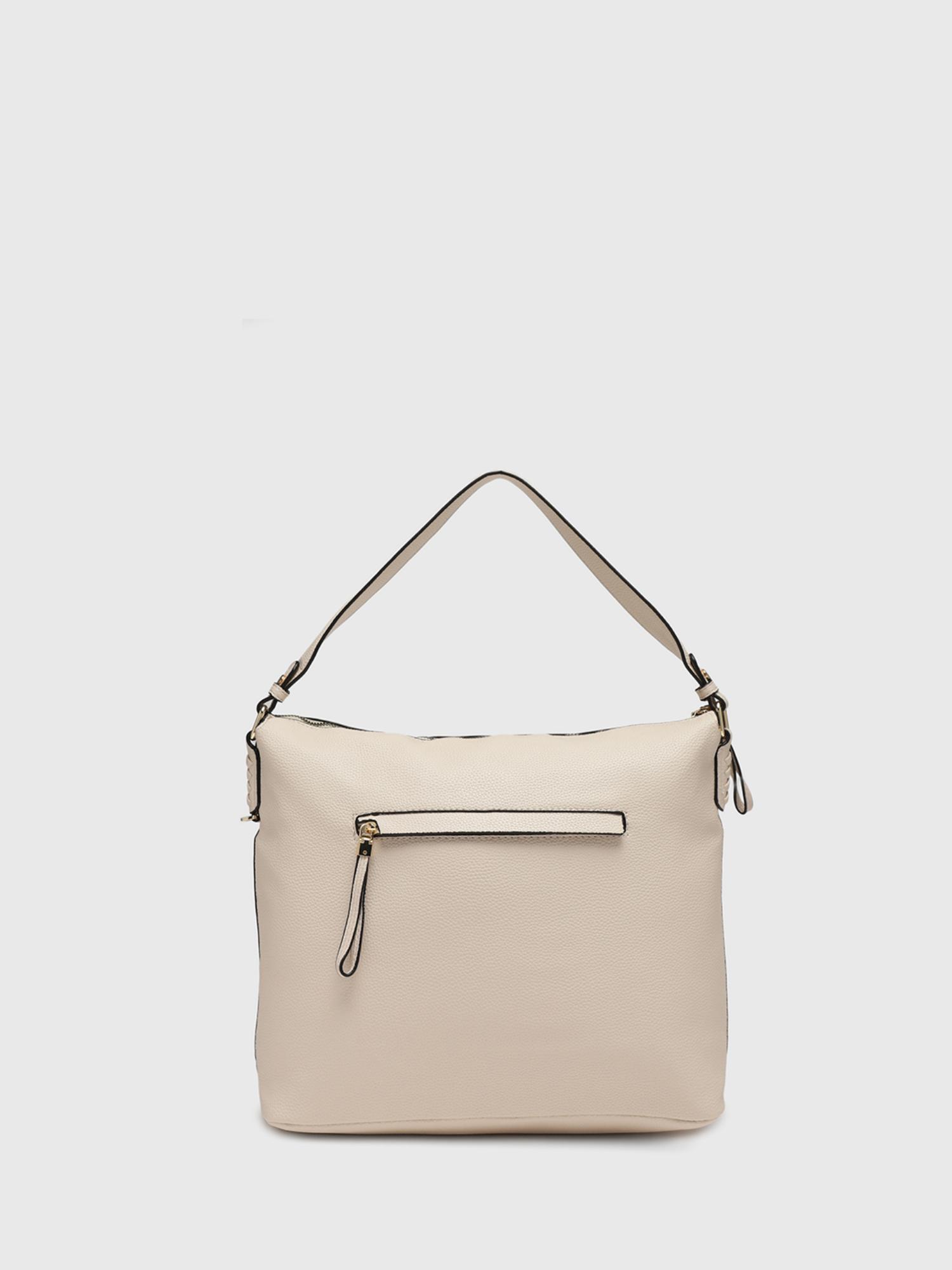 Yukon Women Sack Handbag With Detachable Strap - Cream (L)