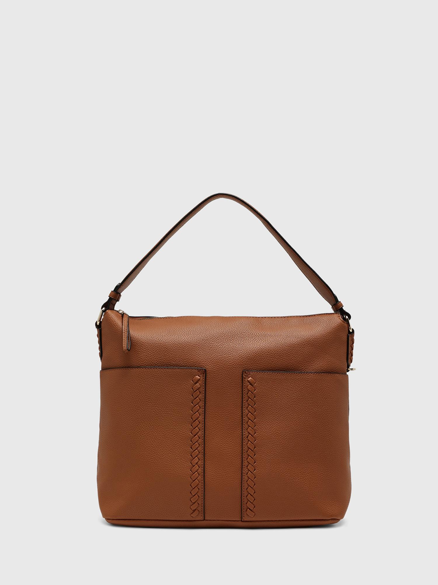 Yukon Women Sack Handbag With Detachable Strap - Tan (L)