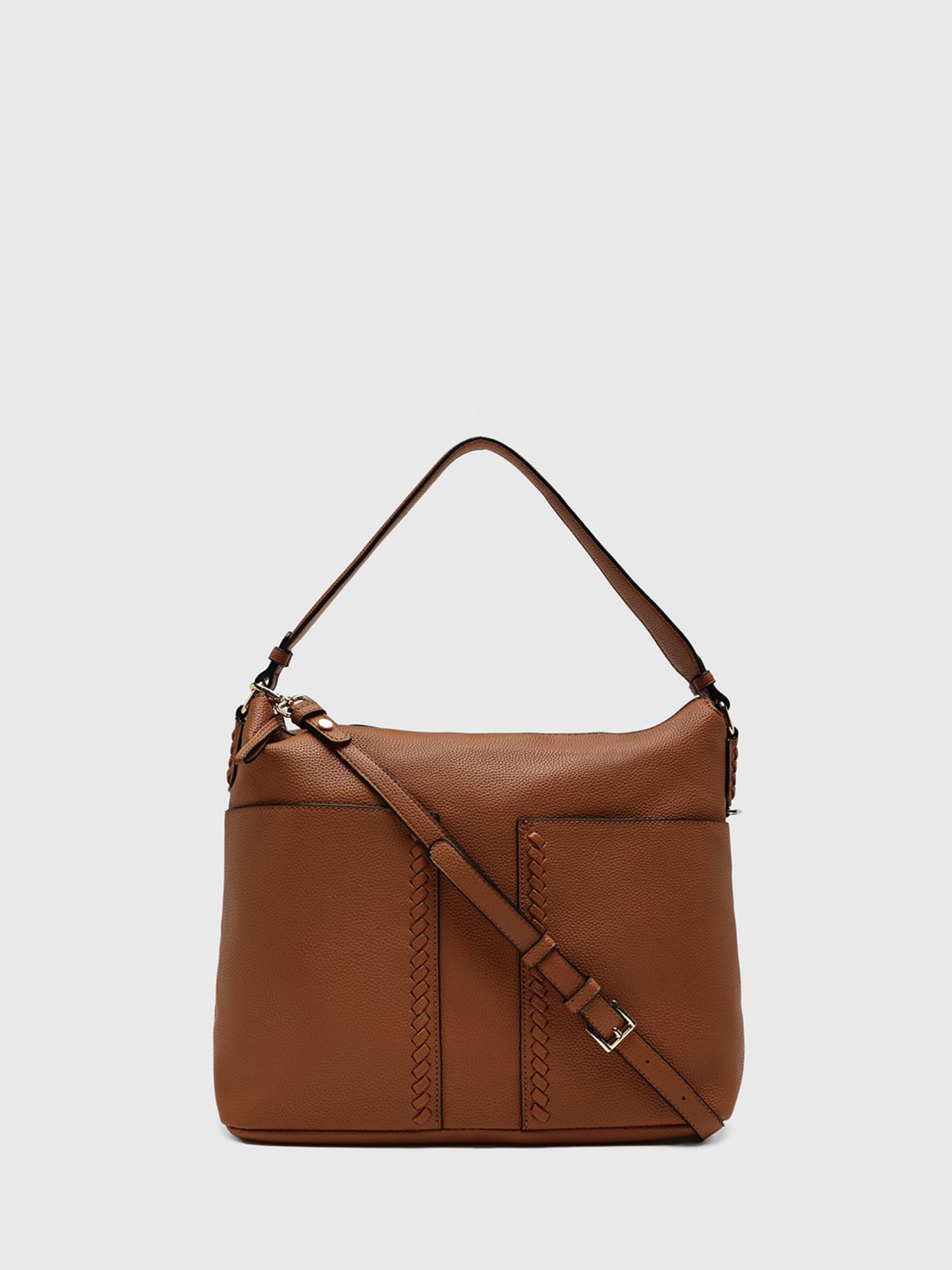 Yukon Women Sack Handbag With Detachable Strap - Tan (L)