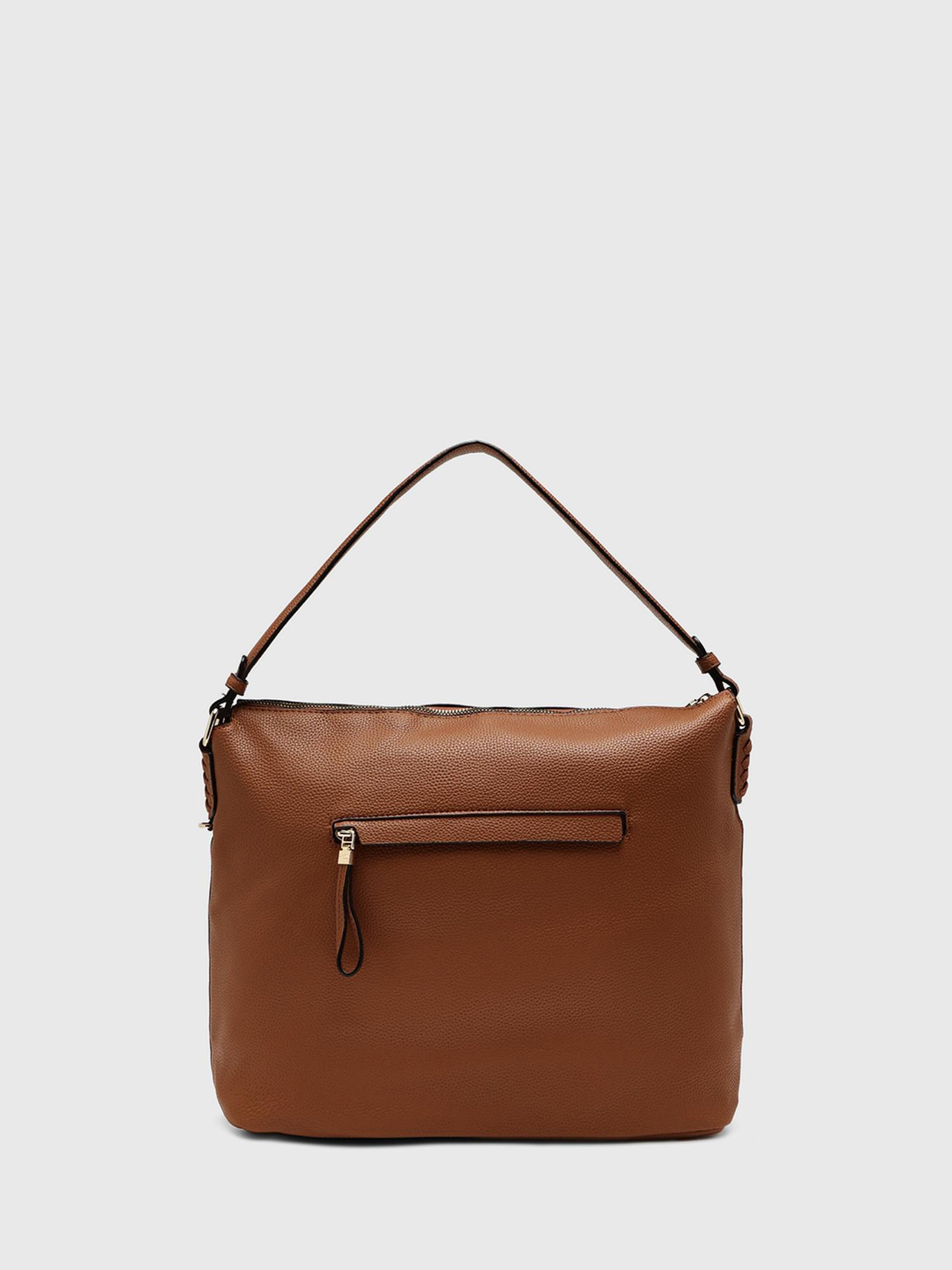 Yukon Women Sack Handbag With Detachable Strap - Tan (L)
