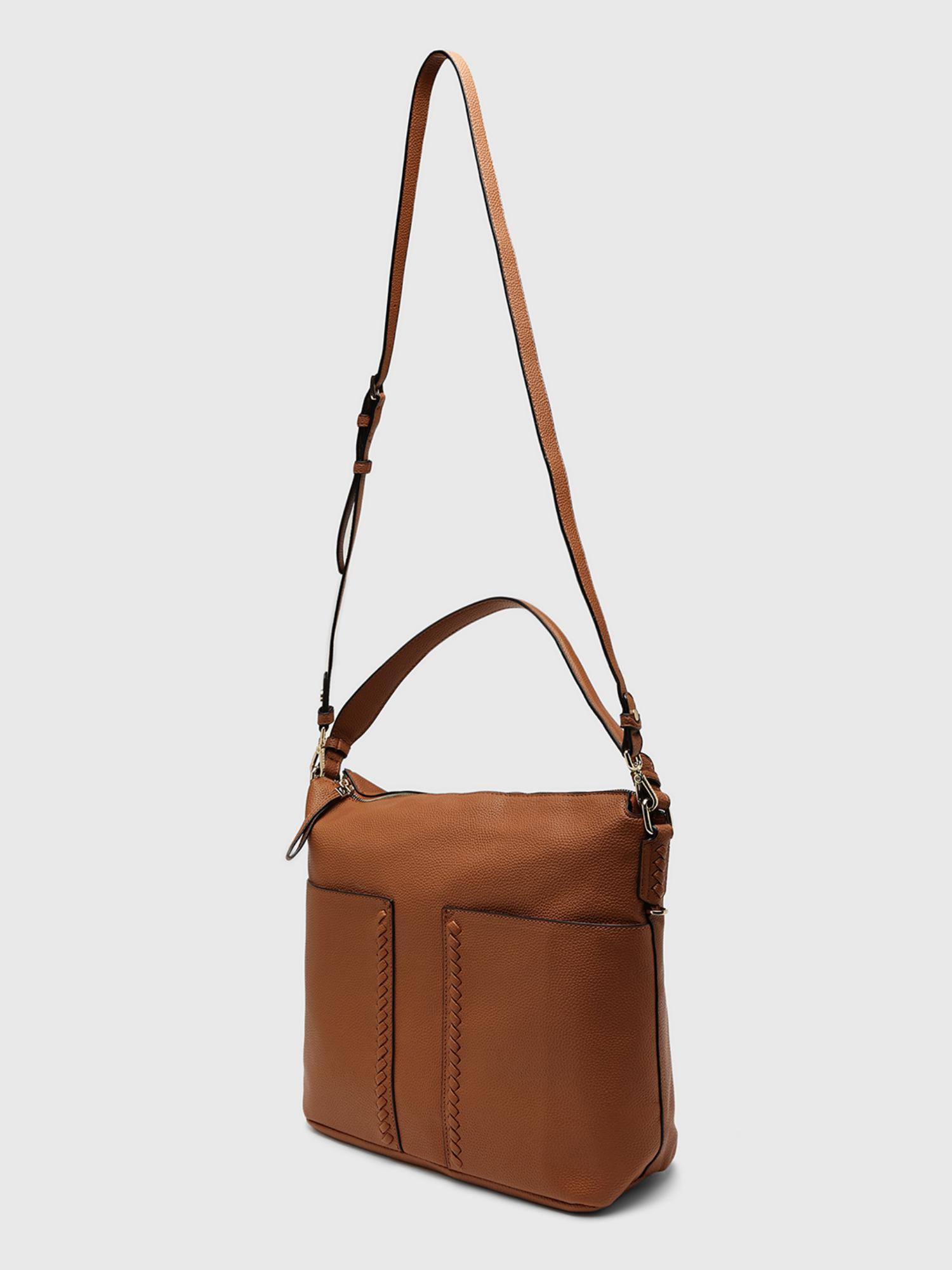 Yukon Women Sack Handbag With Detachable Strap - Tan (L)