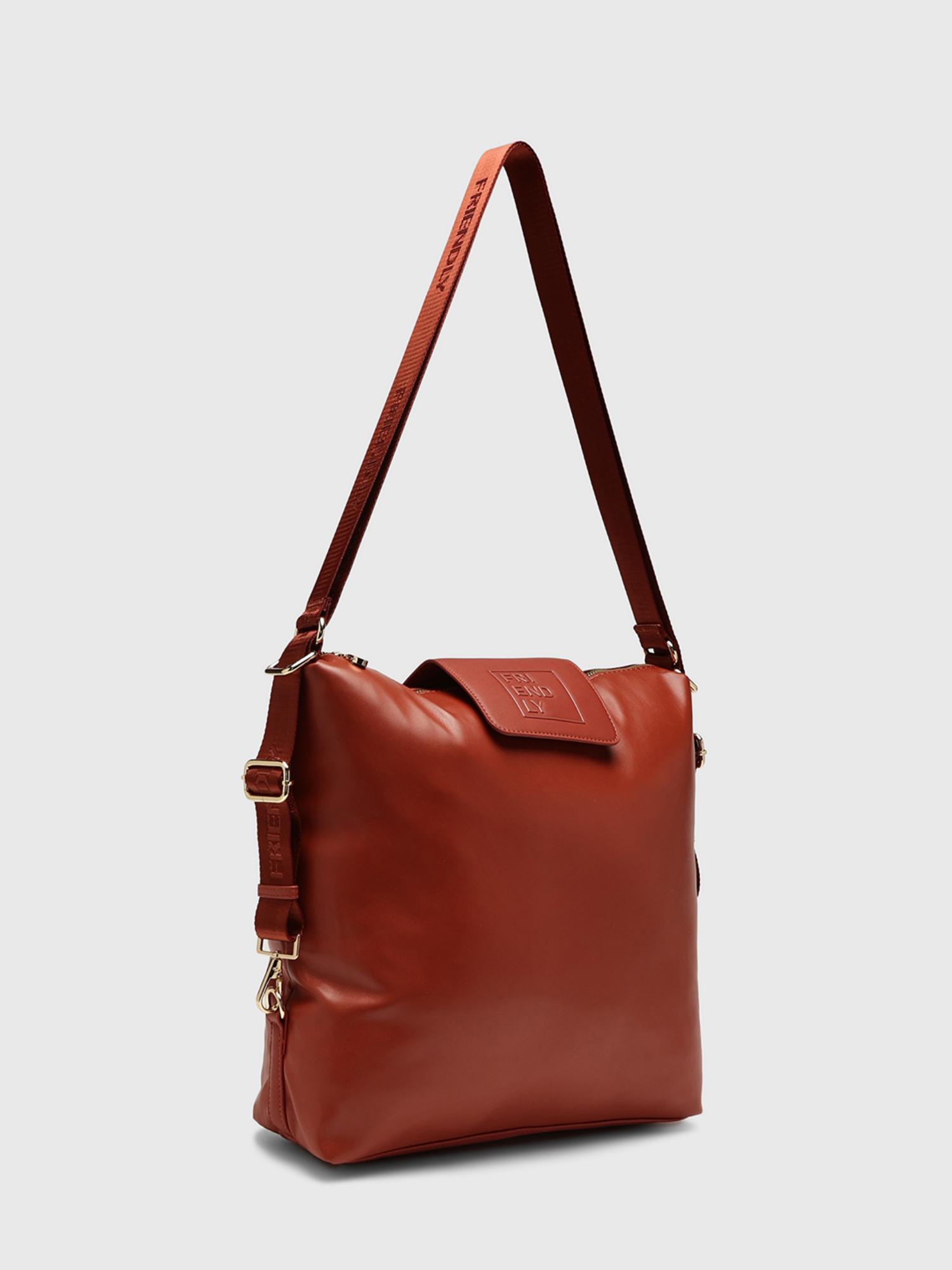 Olanka Women Sack Handbag - Rust (L)