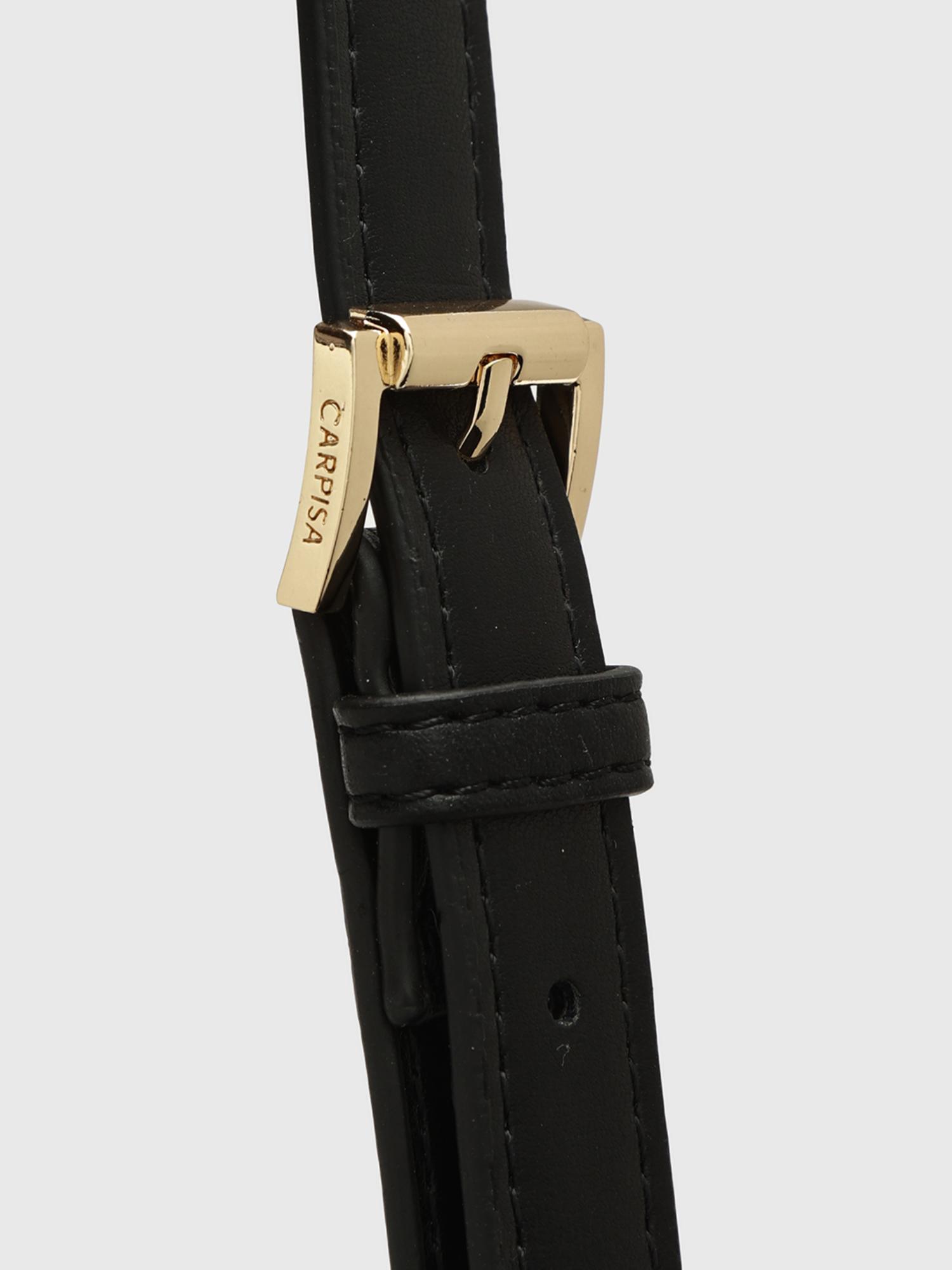 Ciclamino Women Handbag With Detachable Strap - Black (M)