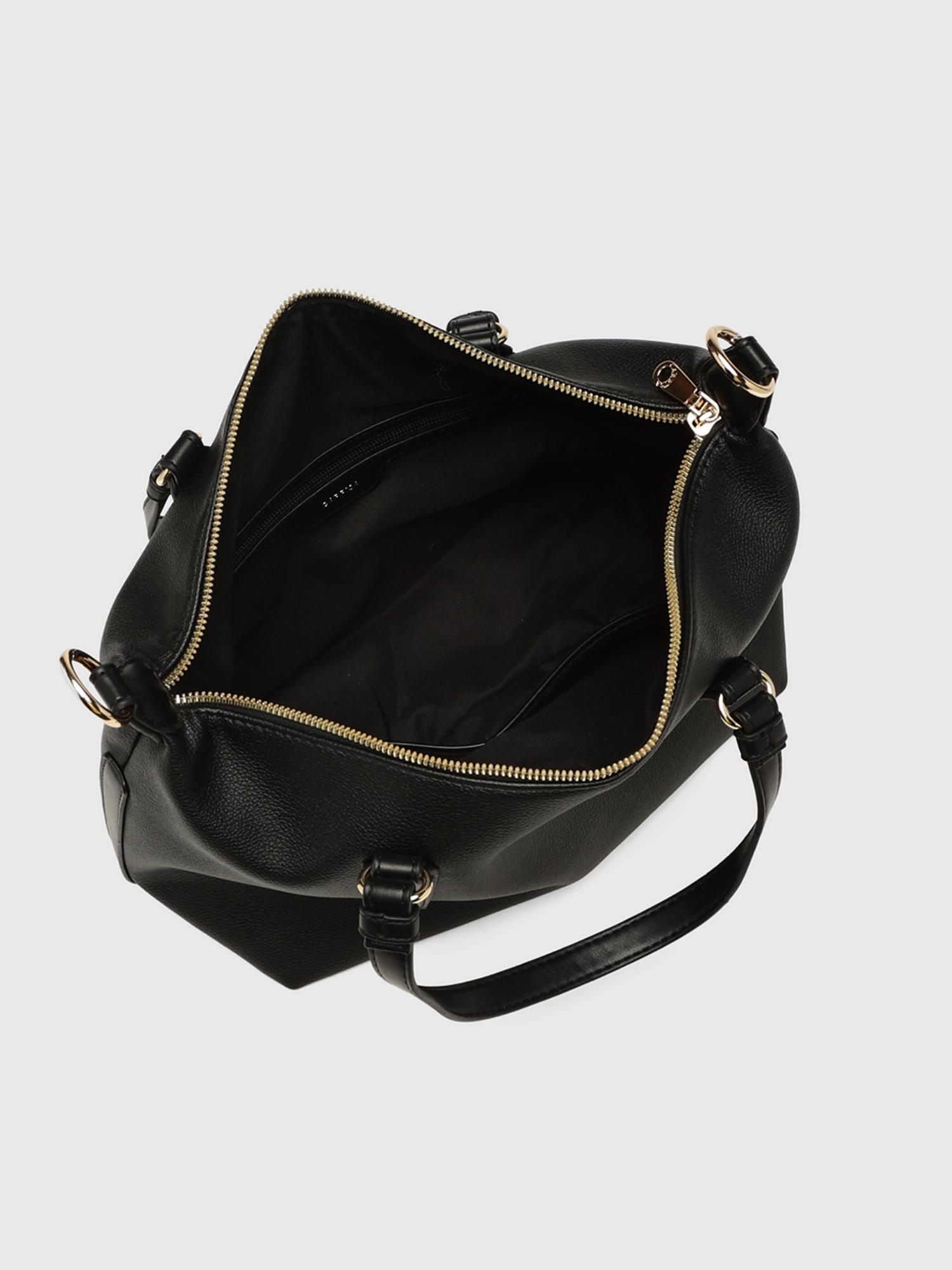 Ciclamino Women Handbag With Detachable Strap - Black (M)
