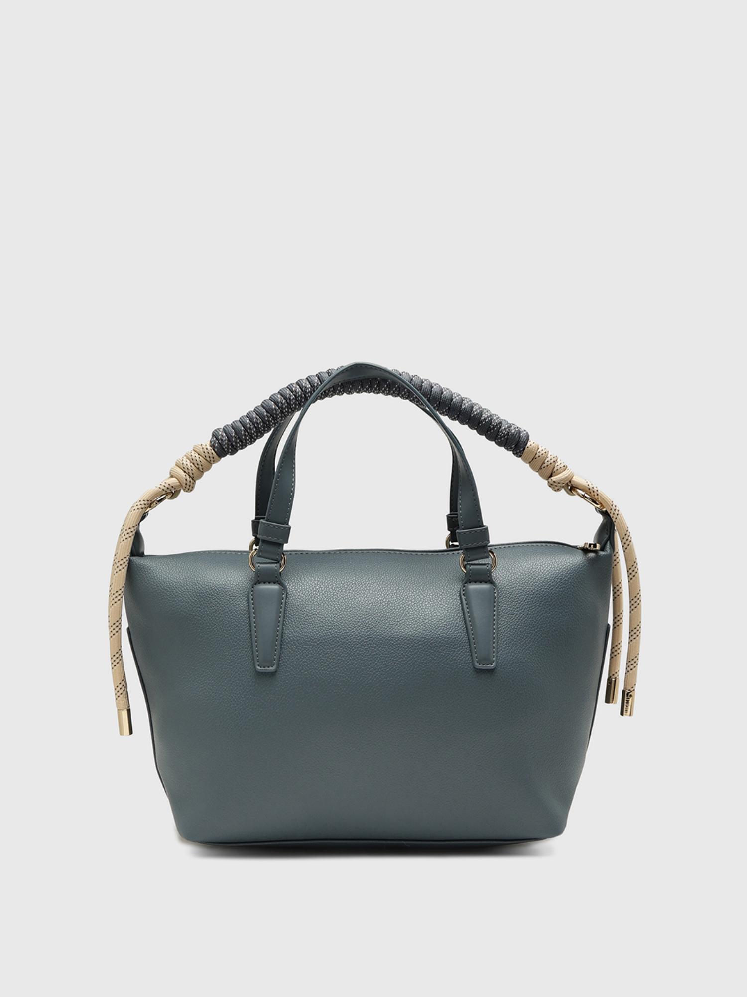 Ciclamino Women Handbag With Detachable Strap - Teal (M)