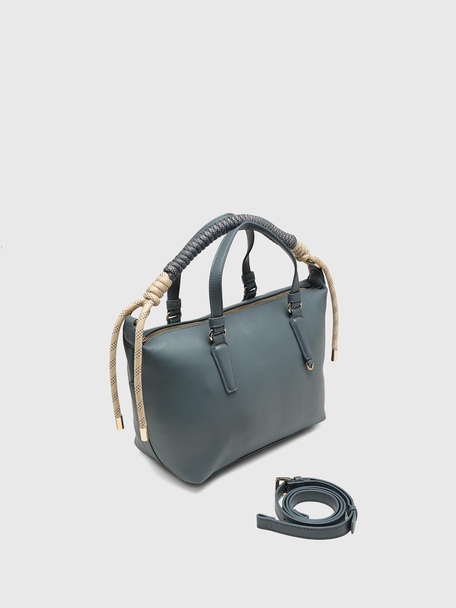 Ciclamino Women Handbag With Detachable Strap - Teal (M)