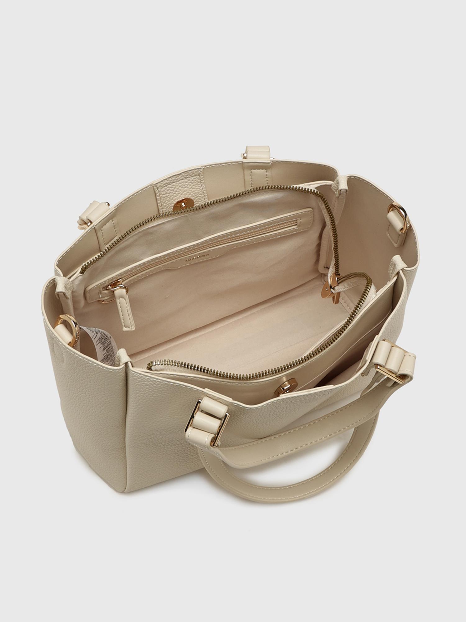 Amaranta Women Tote Bag With Detachable Strap - Cream (L)