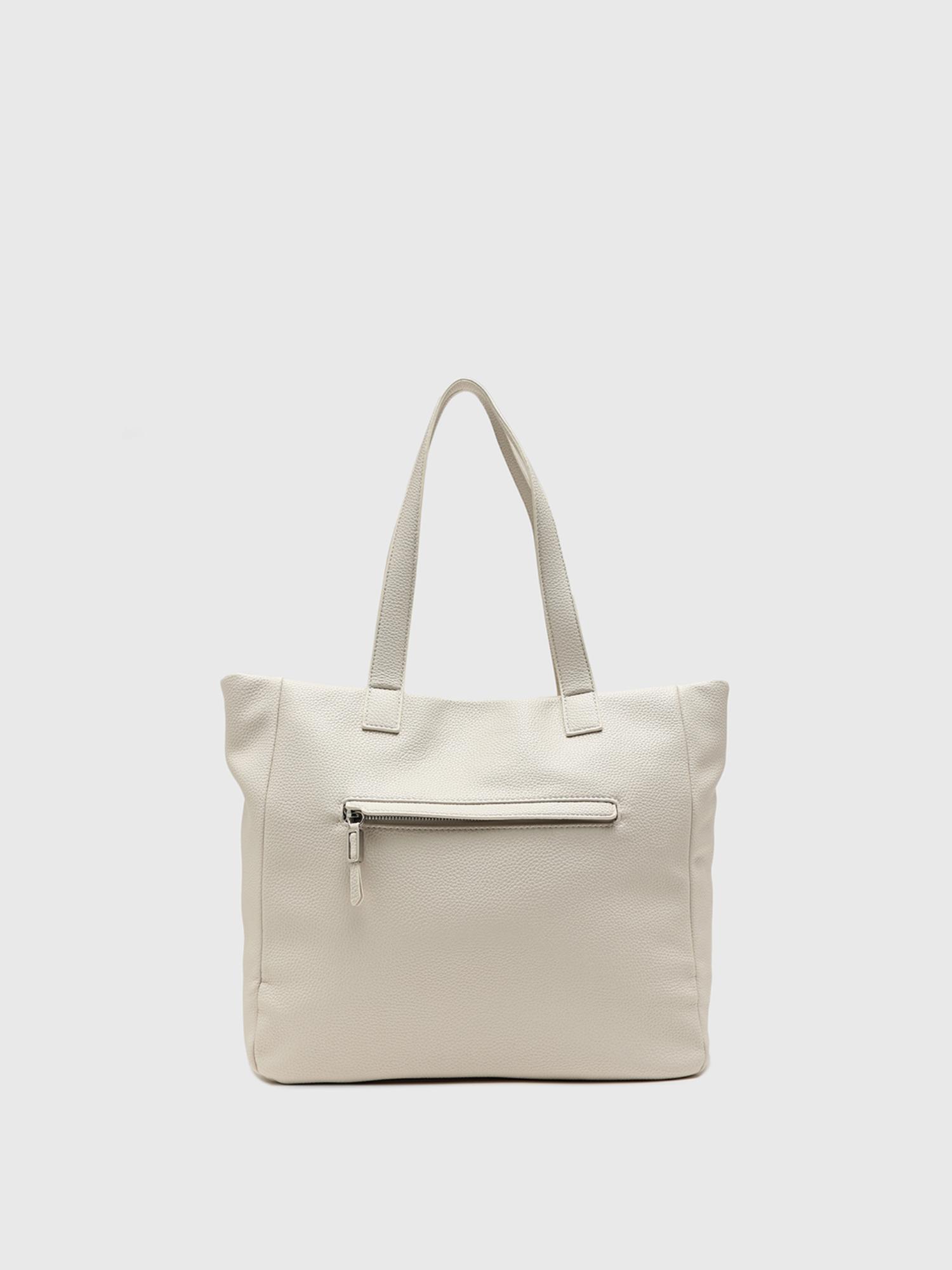 Calendula Women Tote Bag With Detachable Strap - White (M)