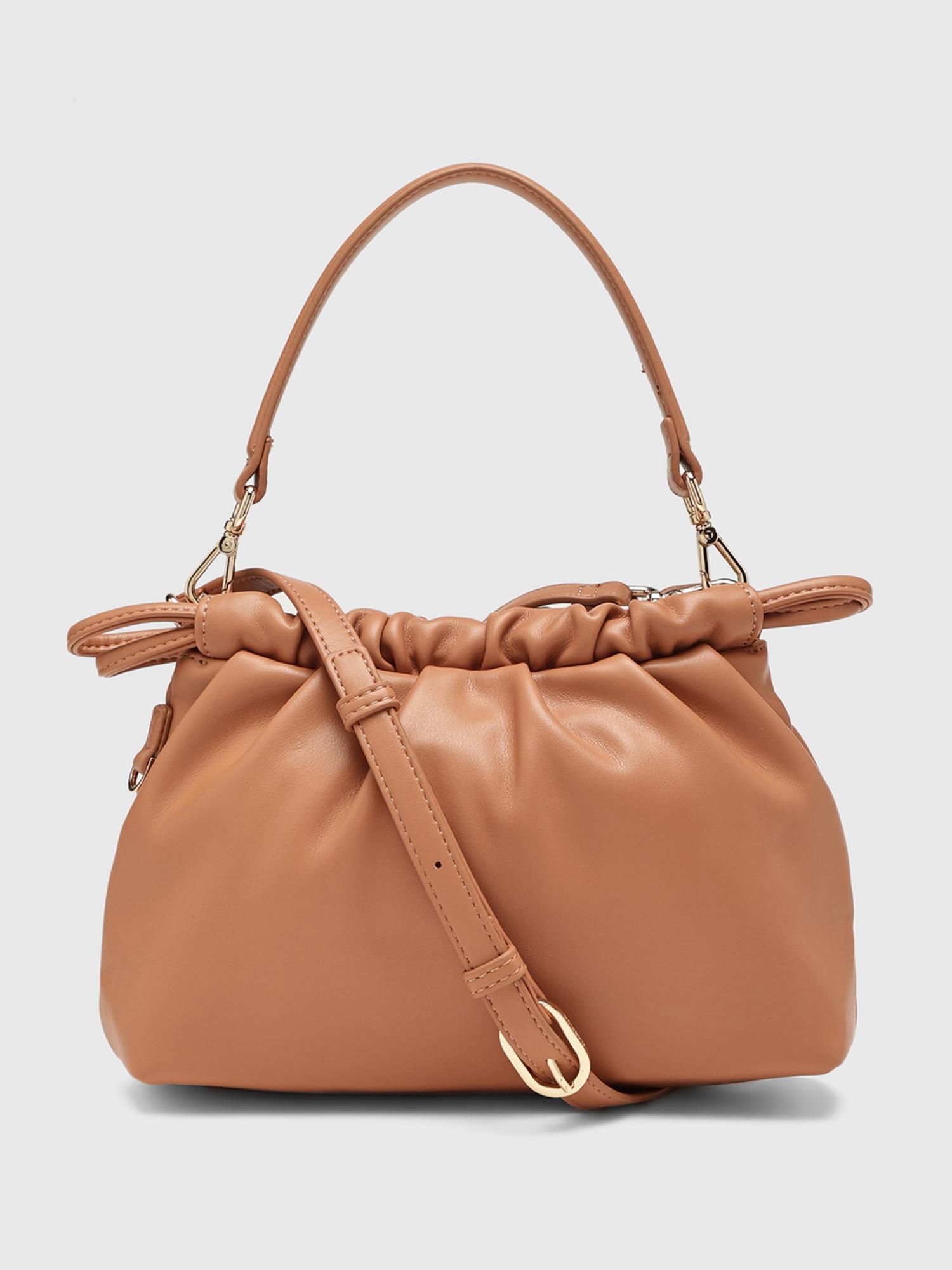 Elena Women Crossbody Sling Bag With Detachable Strap - Orange (S)