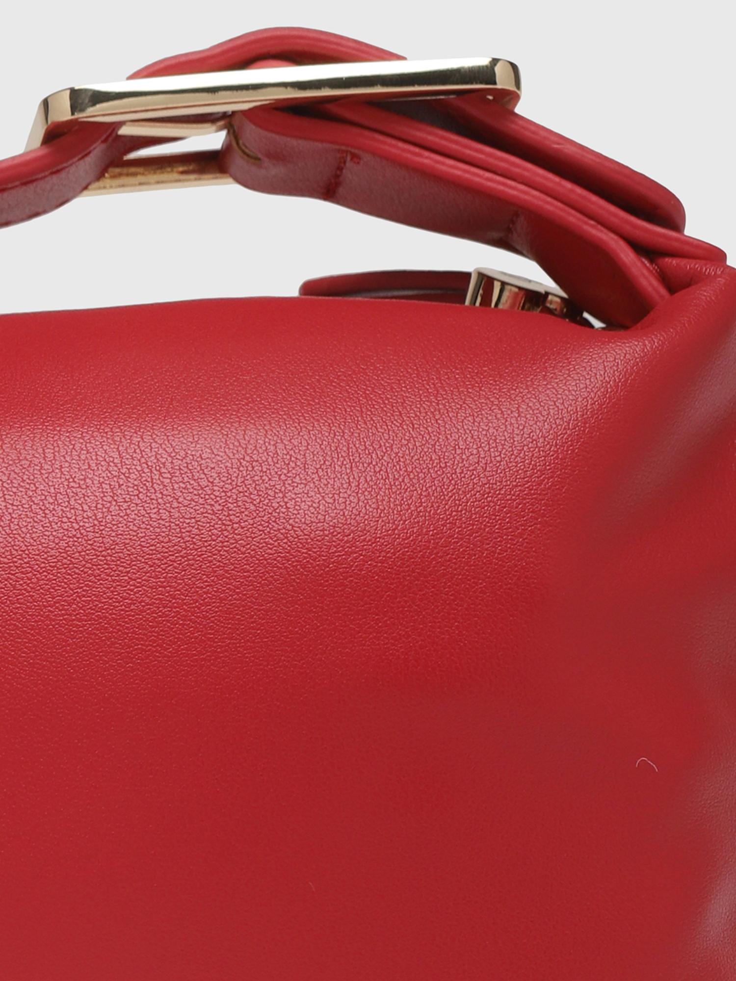 Dafne Women Shoulder Sling Bag With Detachable Strap - Red (S)