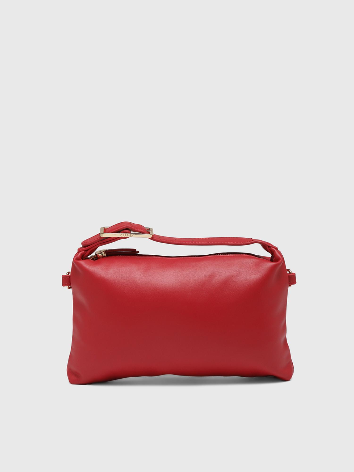 Dafne Women Shoulder Sling Bag With Detachable Strap - Red (S)