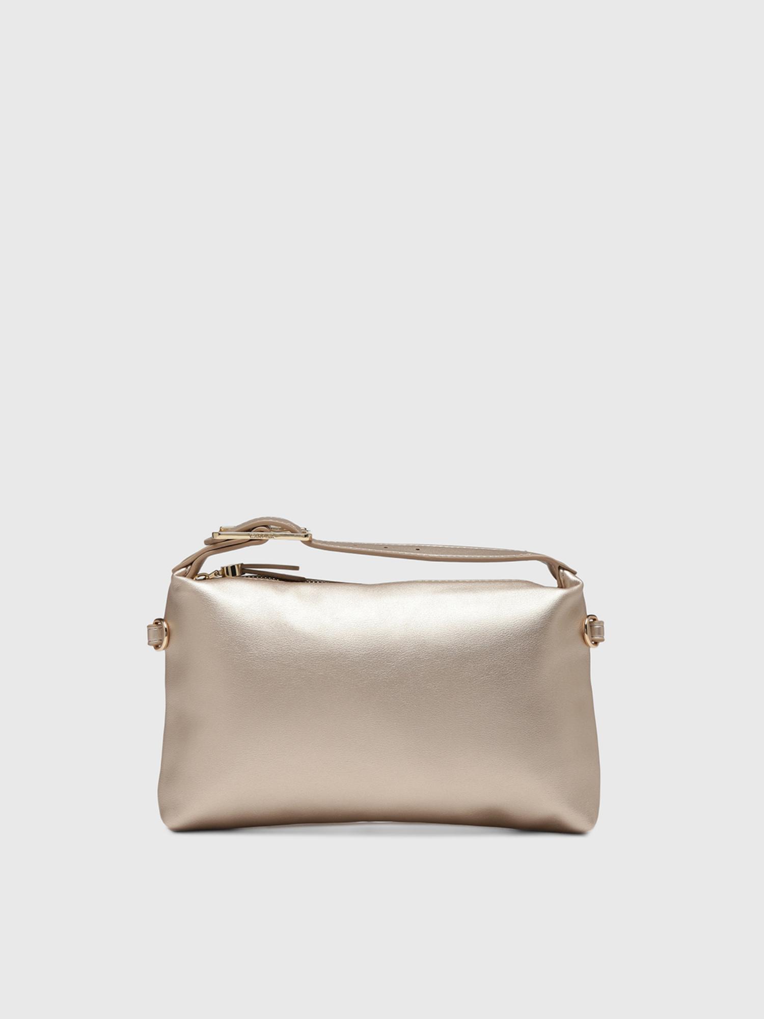 Dafne Women Shoulder Sling Bag With Detachable Strap - Gold (S)