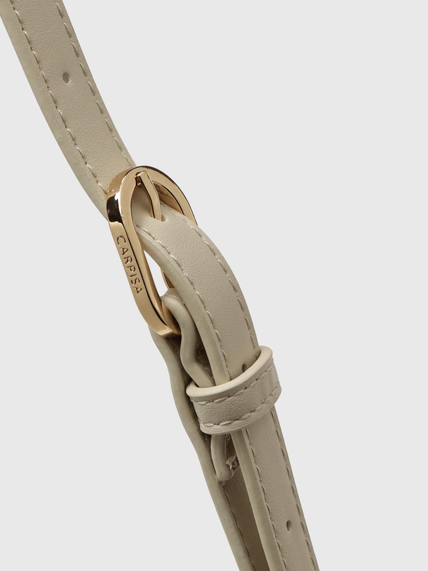 Anturio Women Satchel Bag With Detachable Strap - Off White (M)