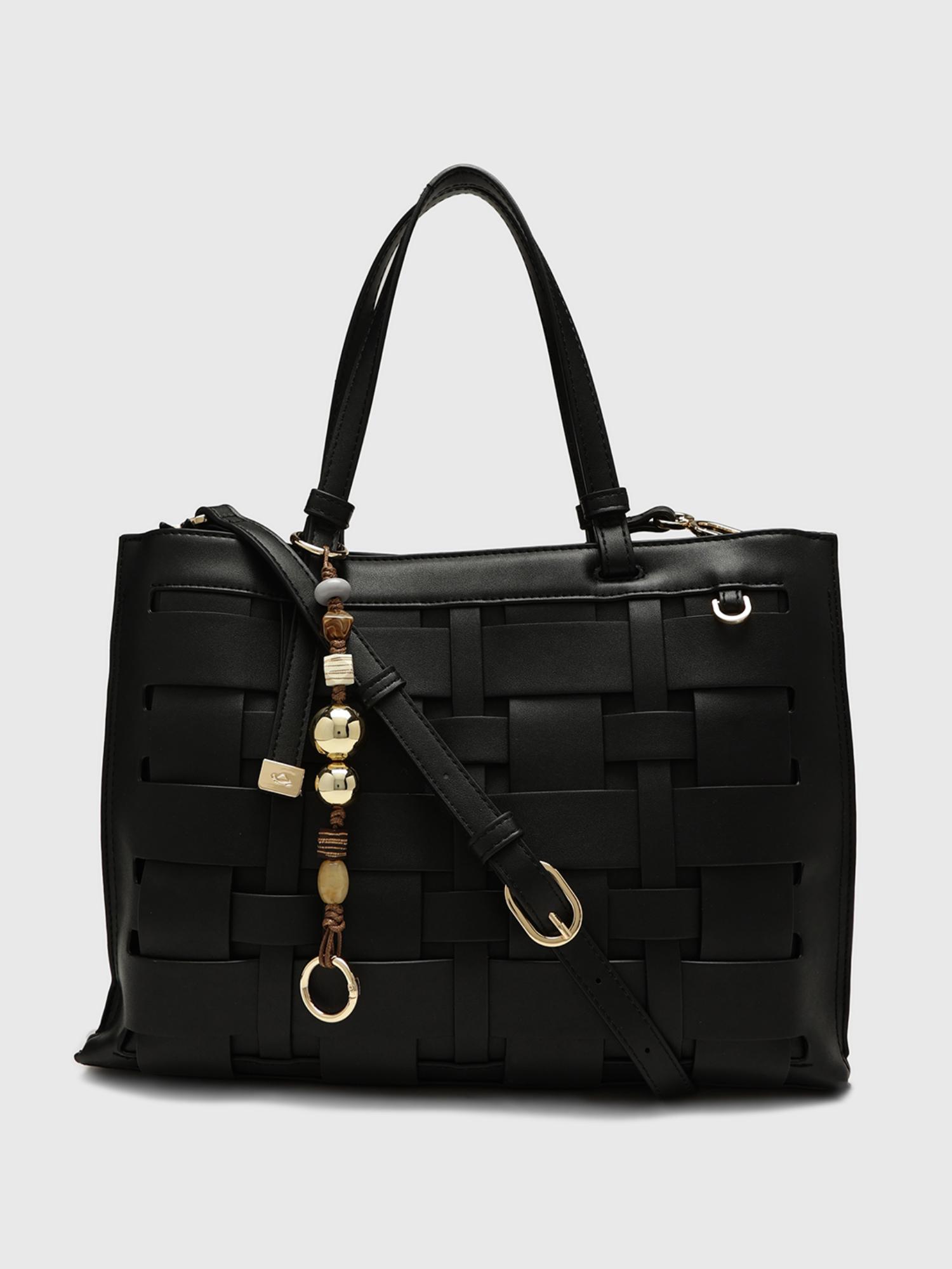 Anturio Women Handbag With Detachable Strap - Black (M)