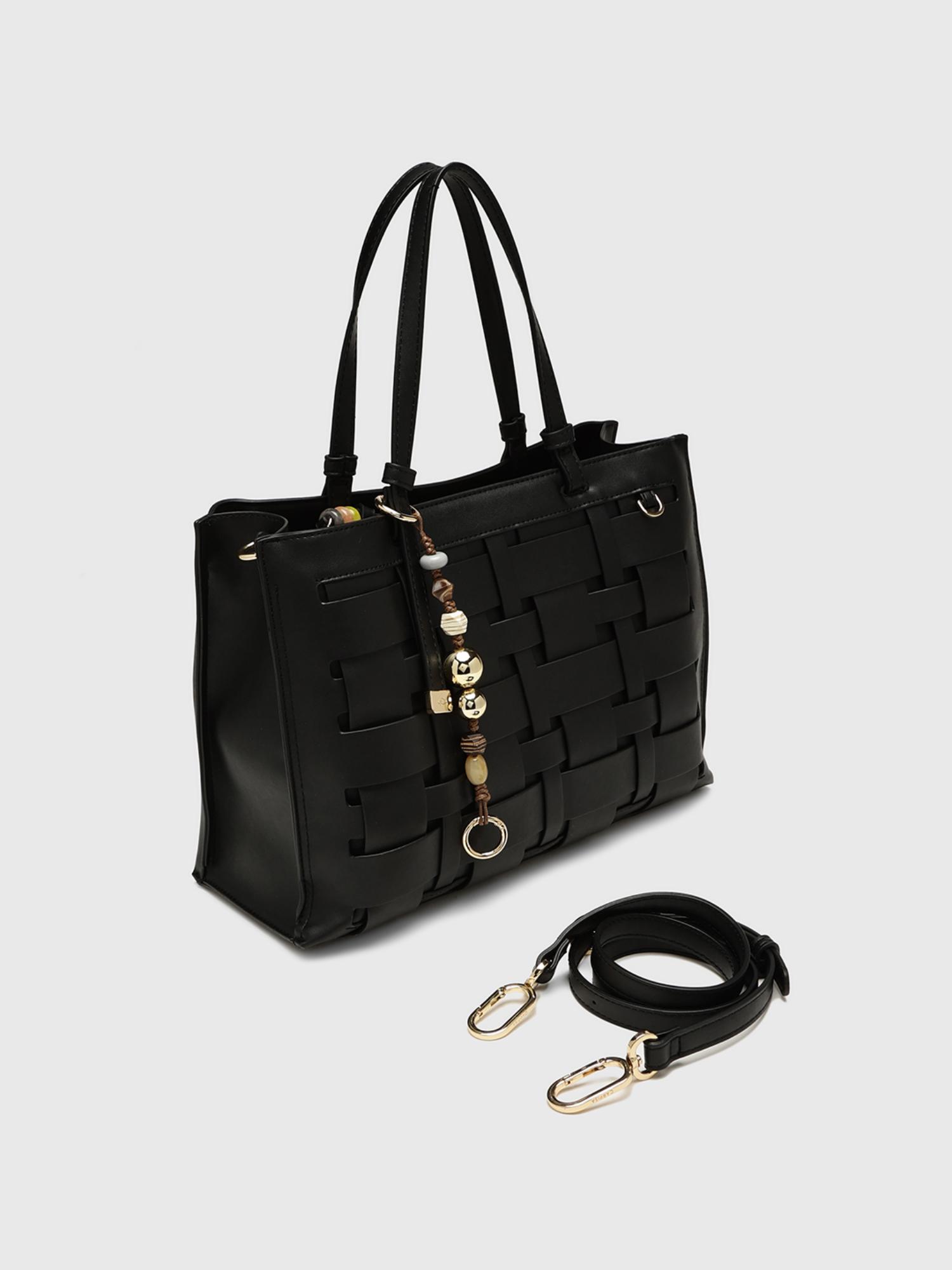 Anturio Women Handbag With Detachable Strap - Black (M)
