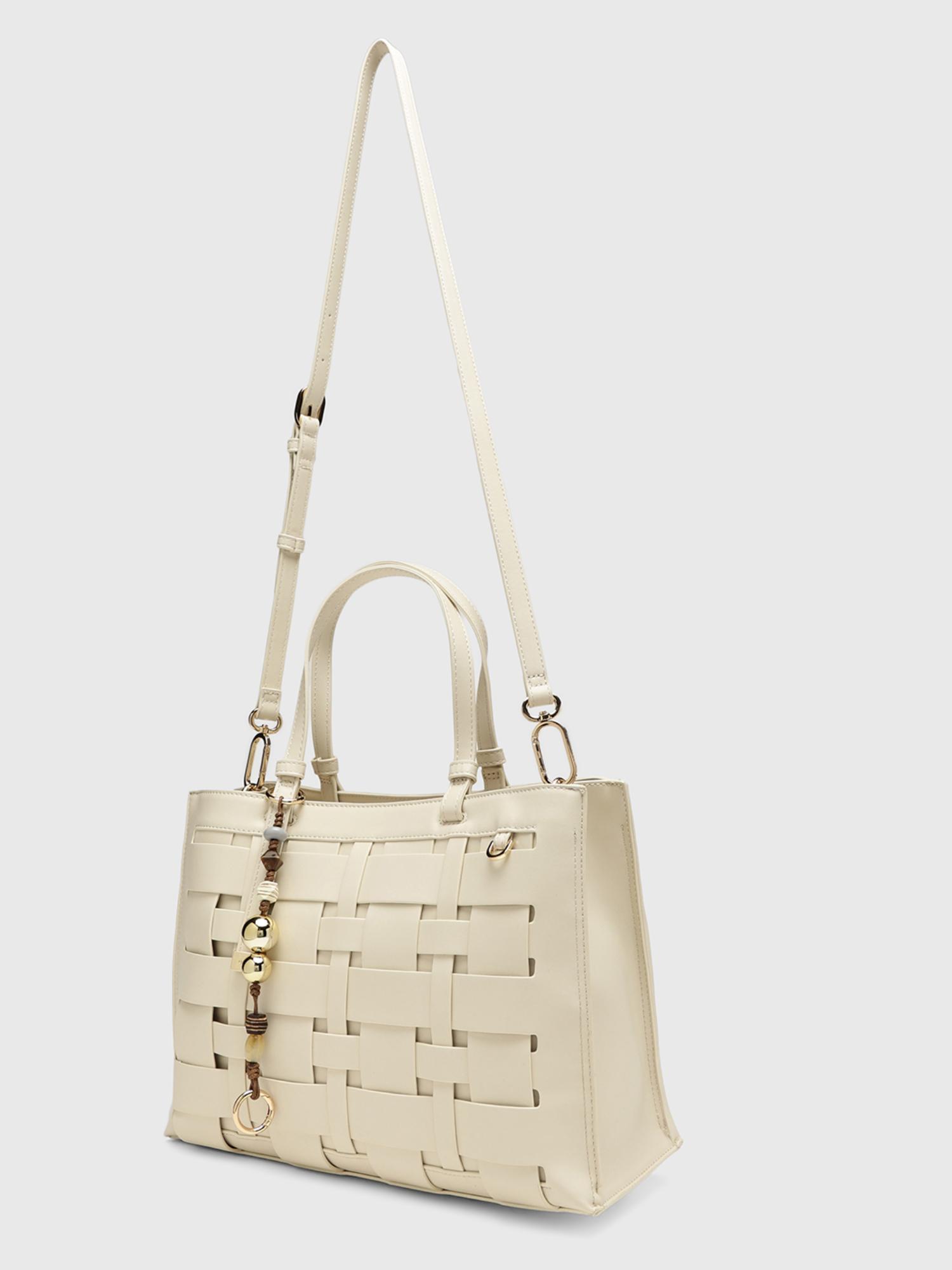 Anturio Women Handbag With Detachable Strap - Off White (M)