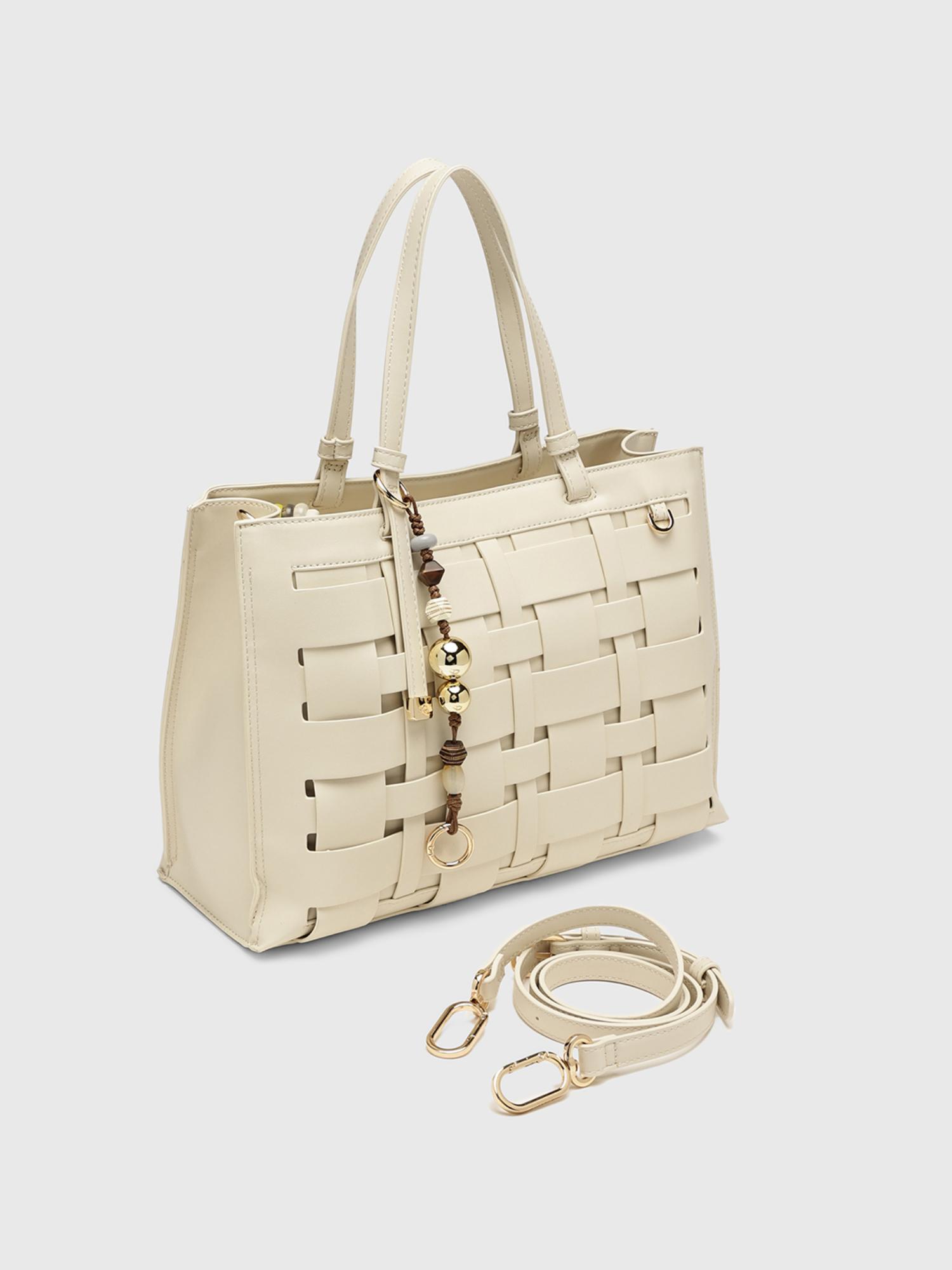 Anturio Women Handbag With Detachable Strap - Off White (M)