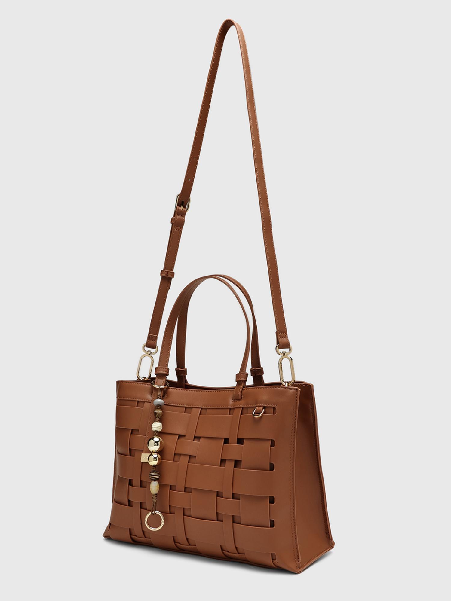 Anturio Women Handbag With Detachable Strap - Brown (M)