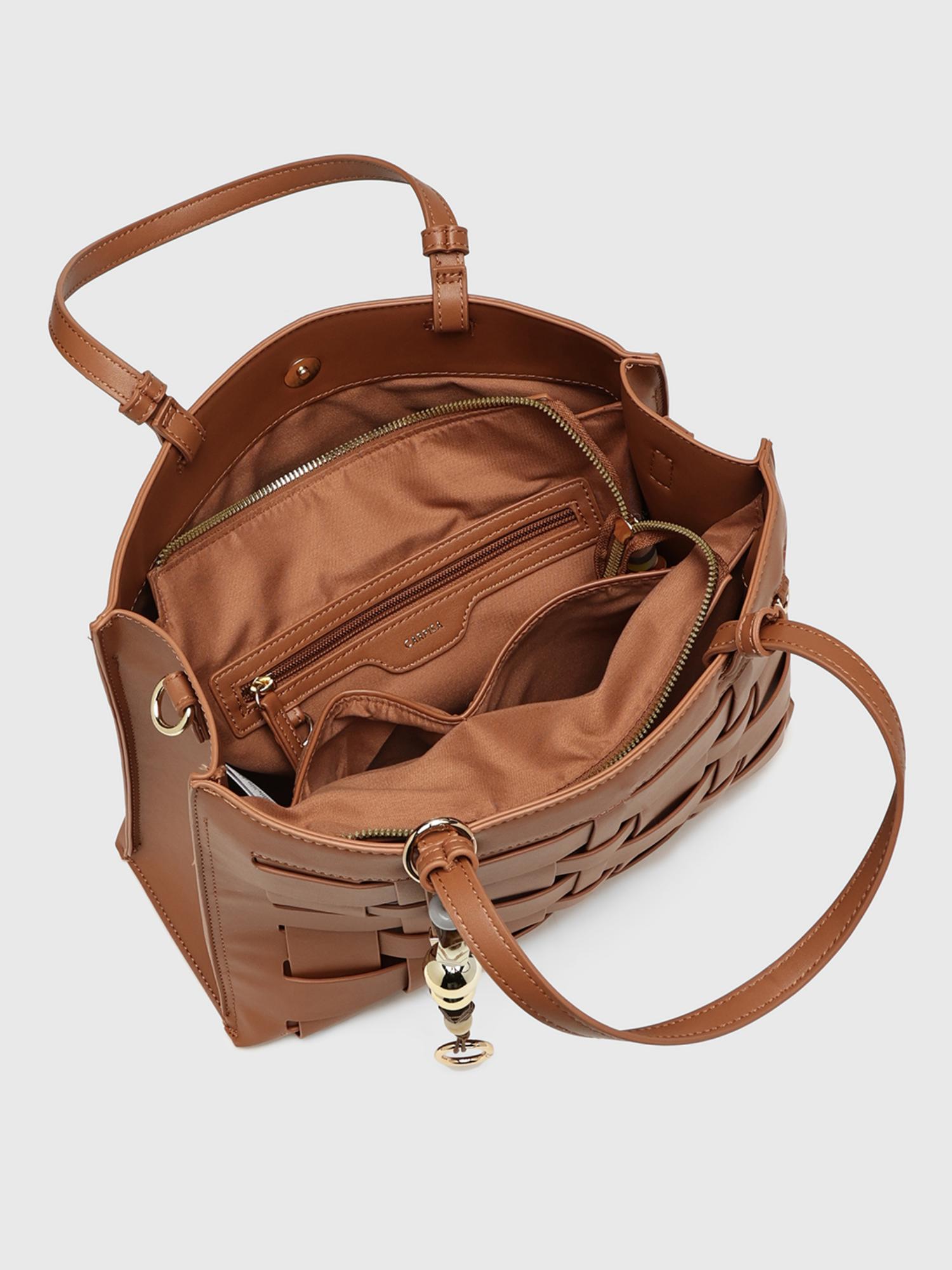 Anturio Women Handbag With Detachable Strap - Brown (M)