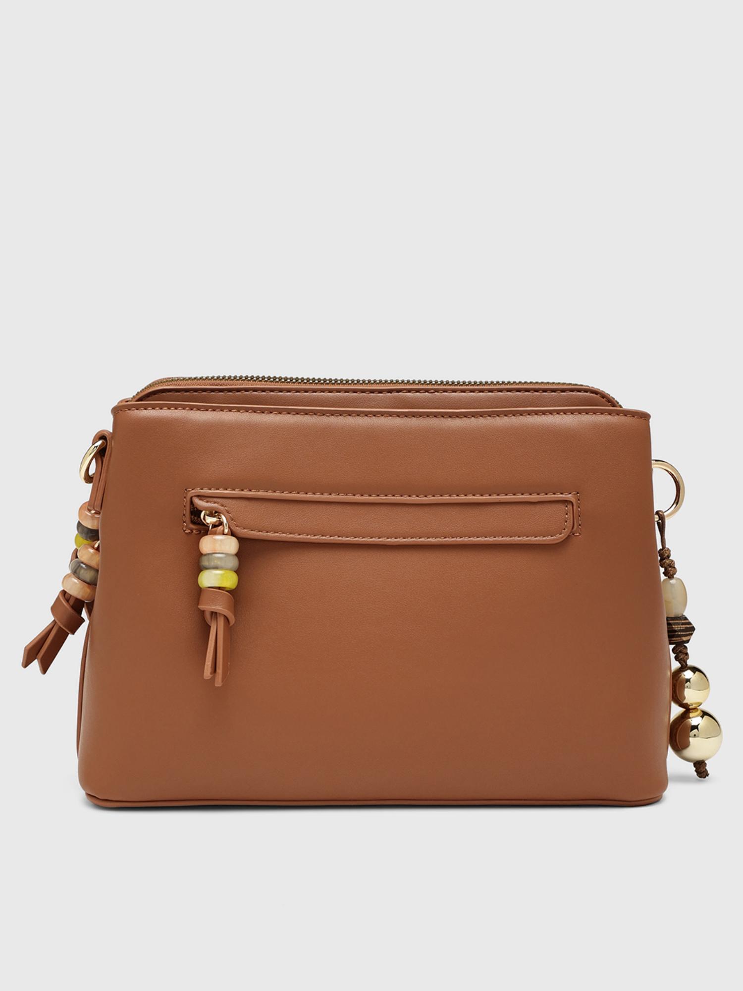 Anturio Women Crossbody Sling Bag With Detachable Strap - Brown (S)