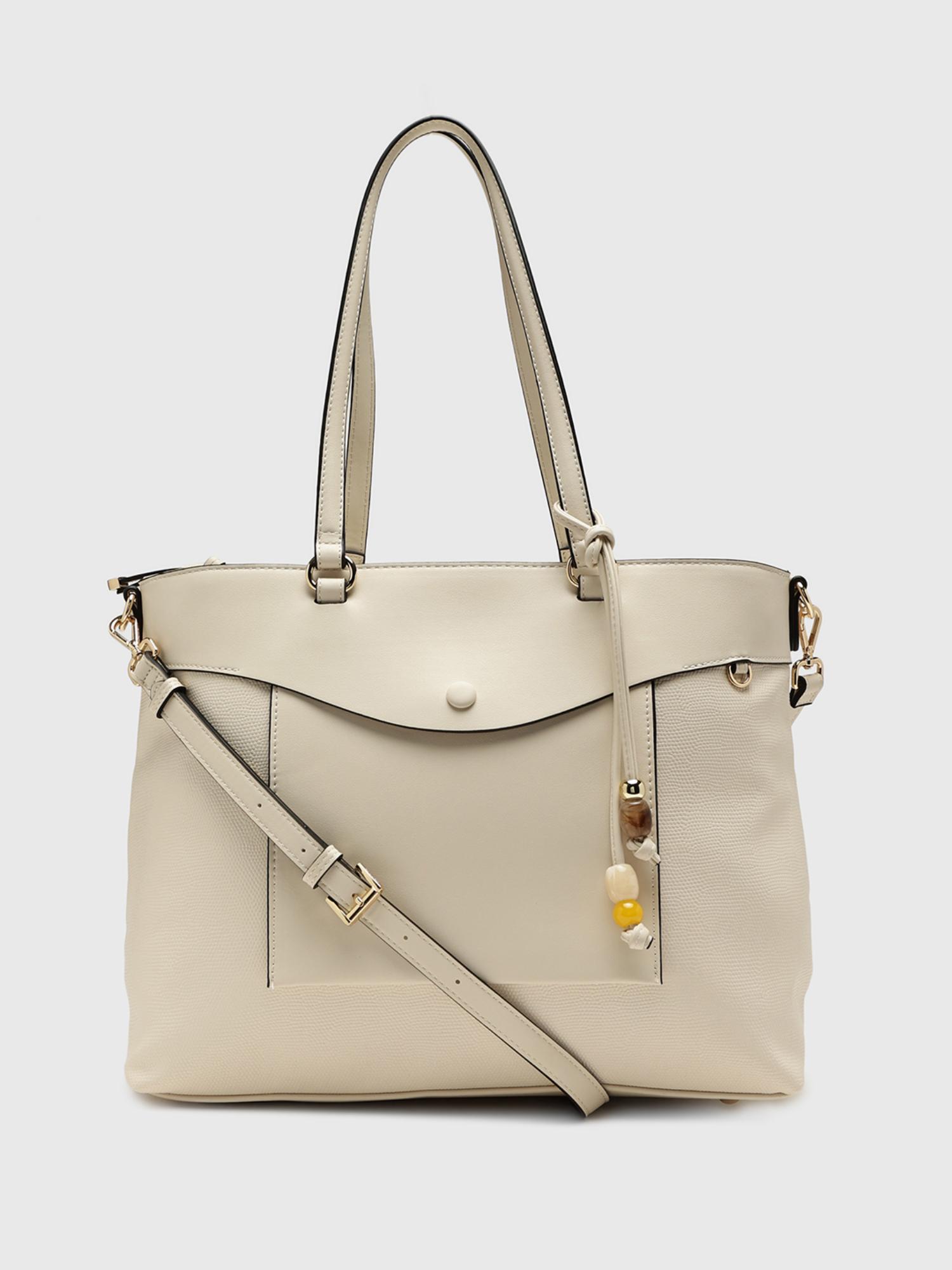 Giada V2 Women Tote Bag With Detachable Strap - Off White (L)