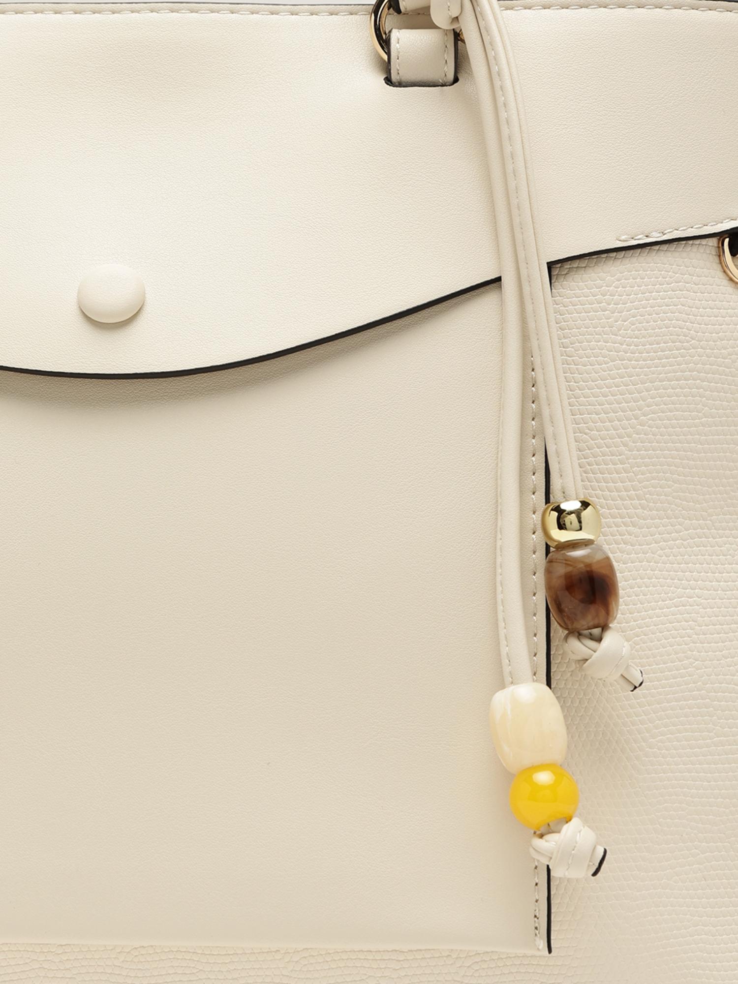 Giada V2 Women Tote Bag With Detachable Strap - Off White (L)