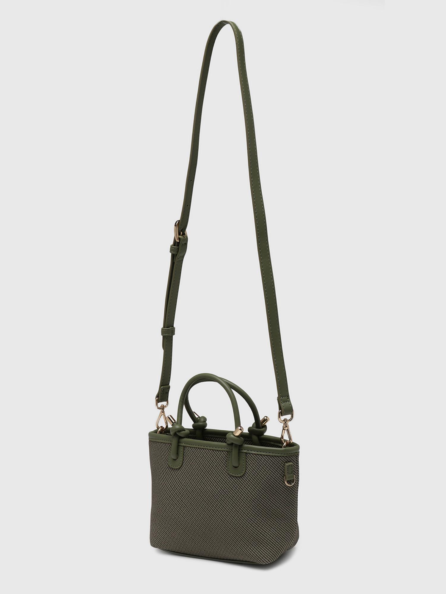 Jasmine Women Satchel Bag With Detachable Strap - Olive (S)
