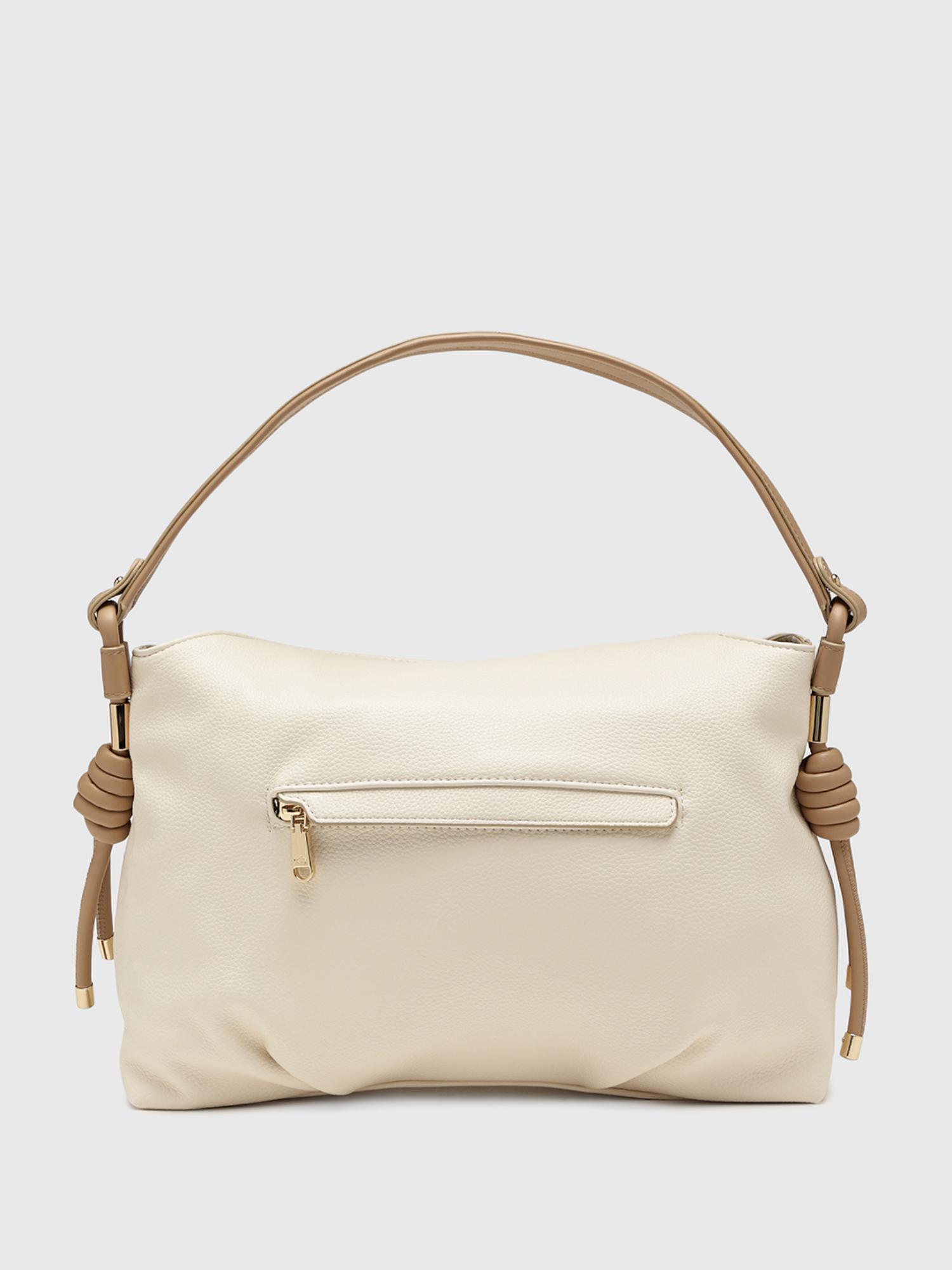 Arnica Women Sack Handbag With Detachable Strap - Off White (M)