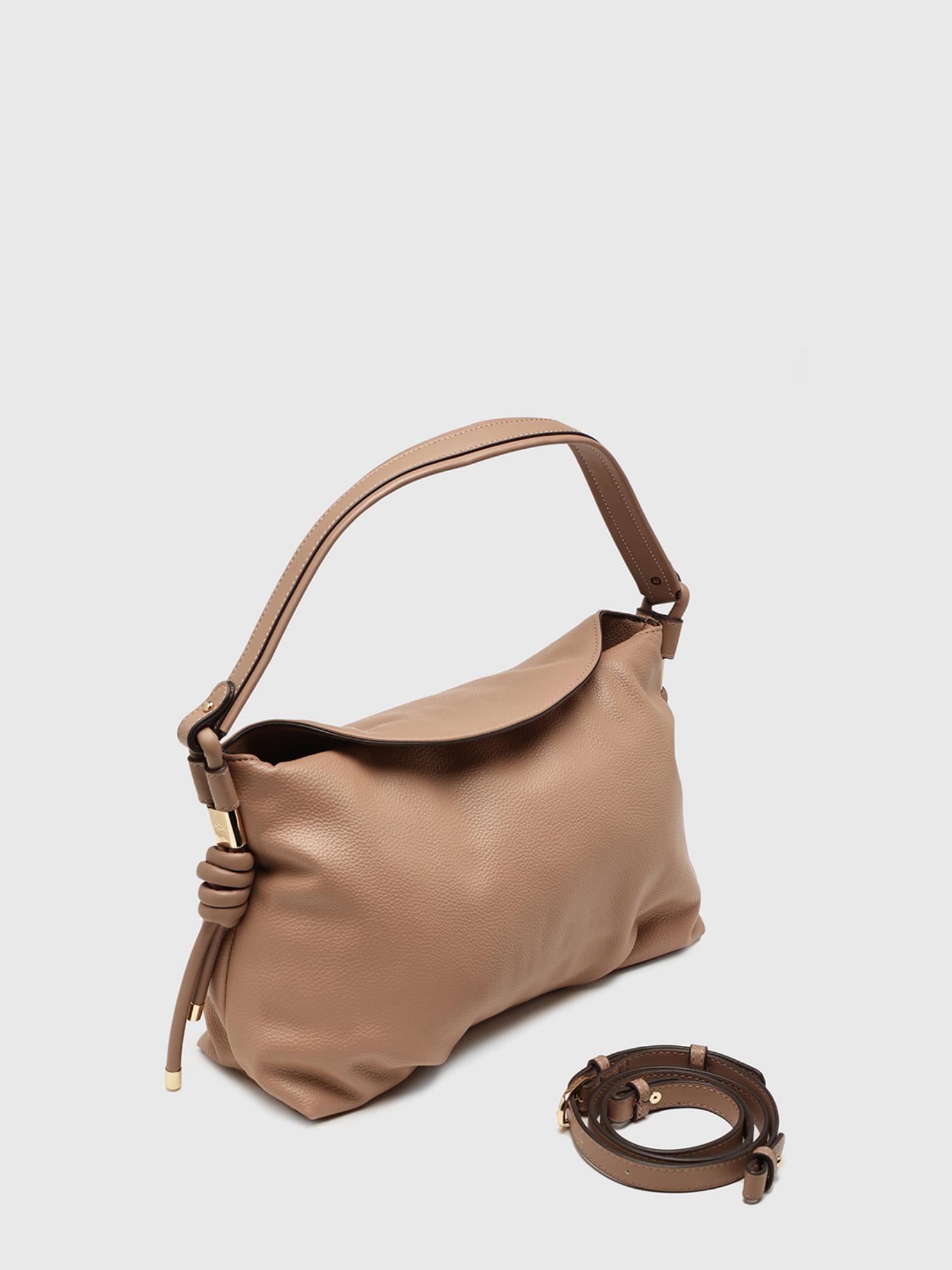 Arnica Women Sack Handbag With Detachable Strap - Brown (M)