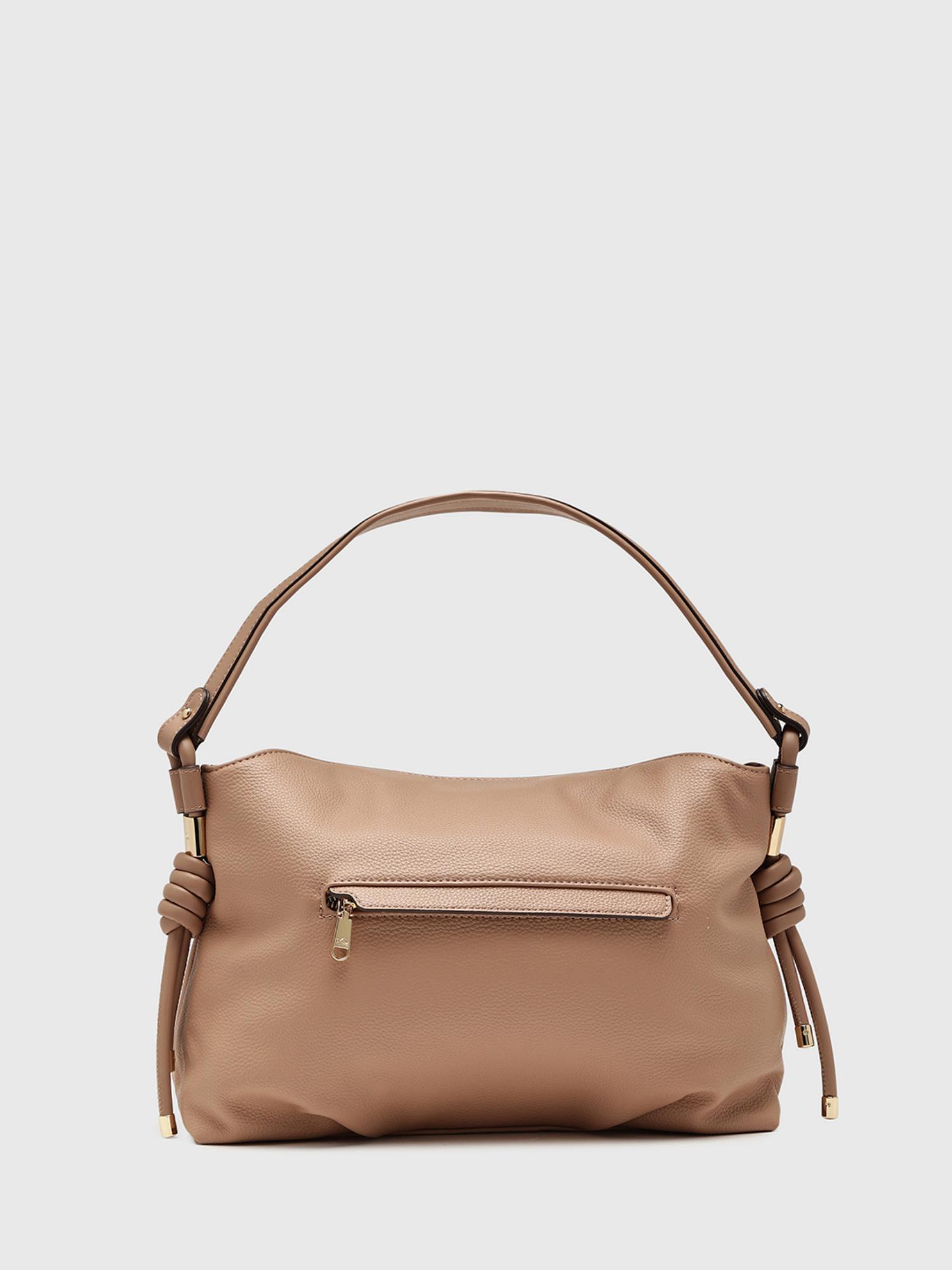 Arnica Women Sack Handbag With Detachable Strap - Brown (M)