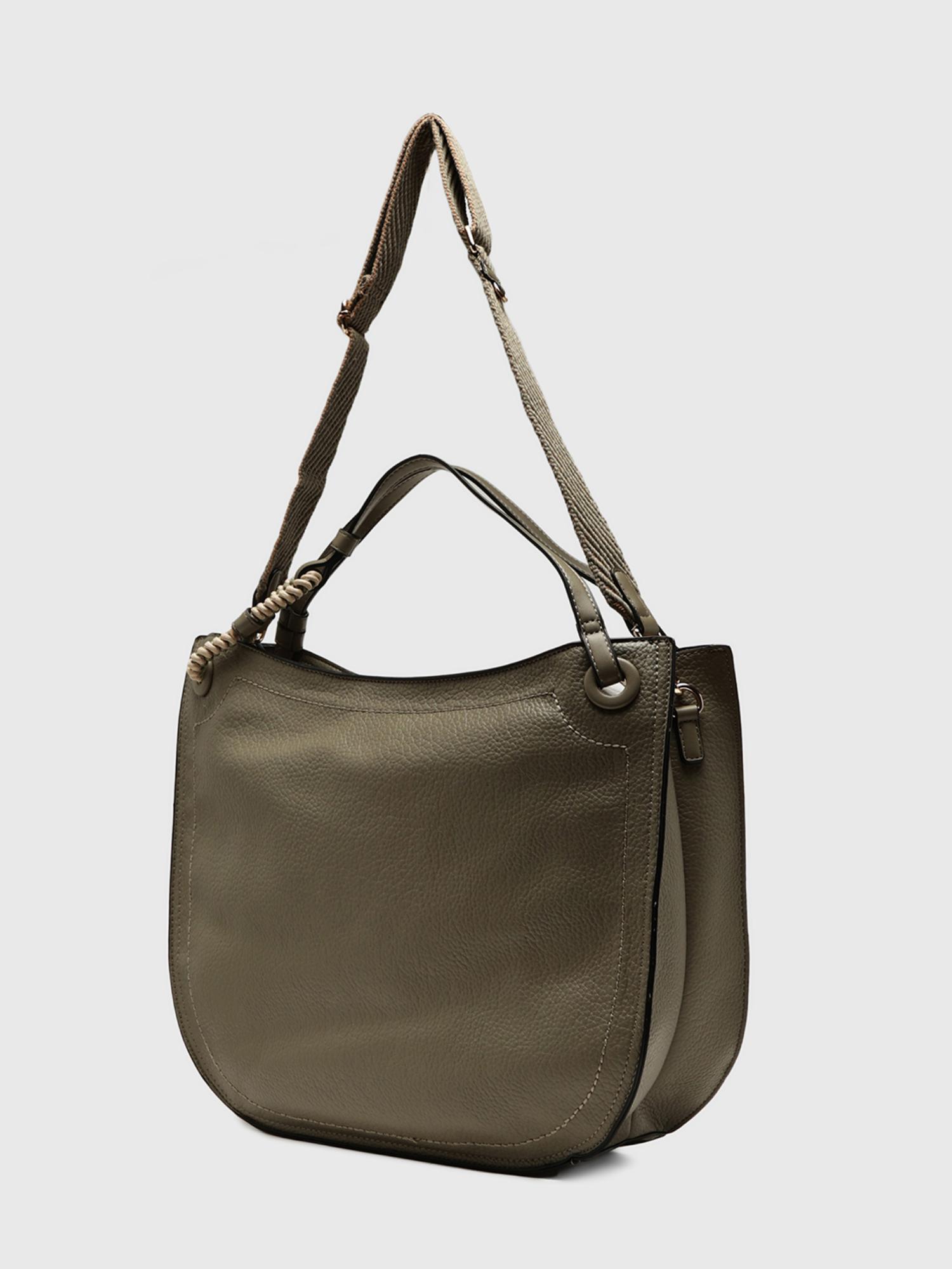 Ginestra Women Handbag With Detachable Strap - Olive (L)