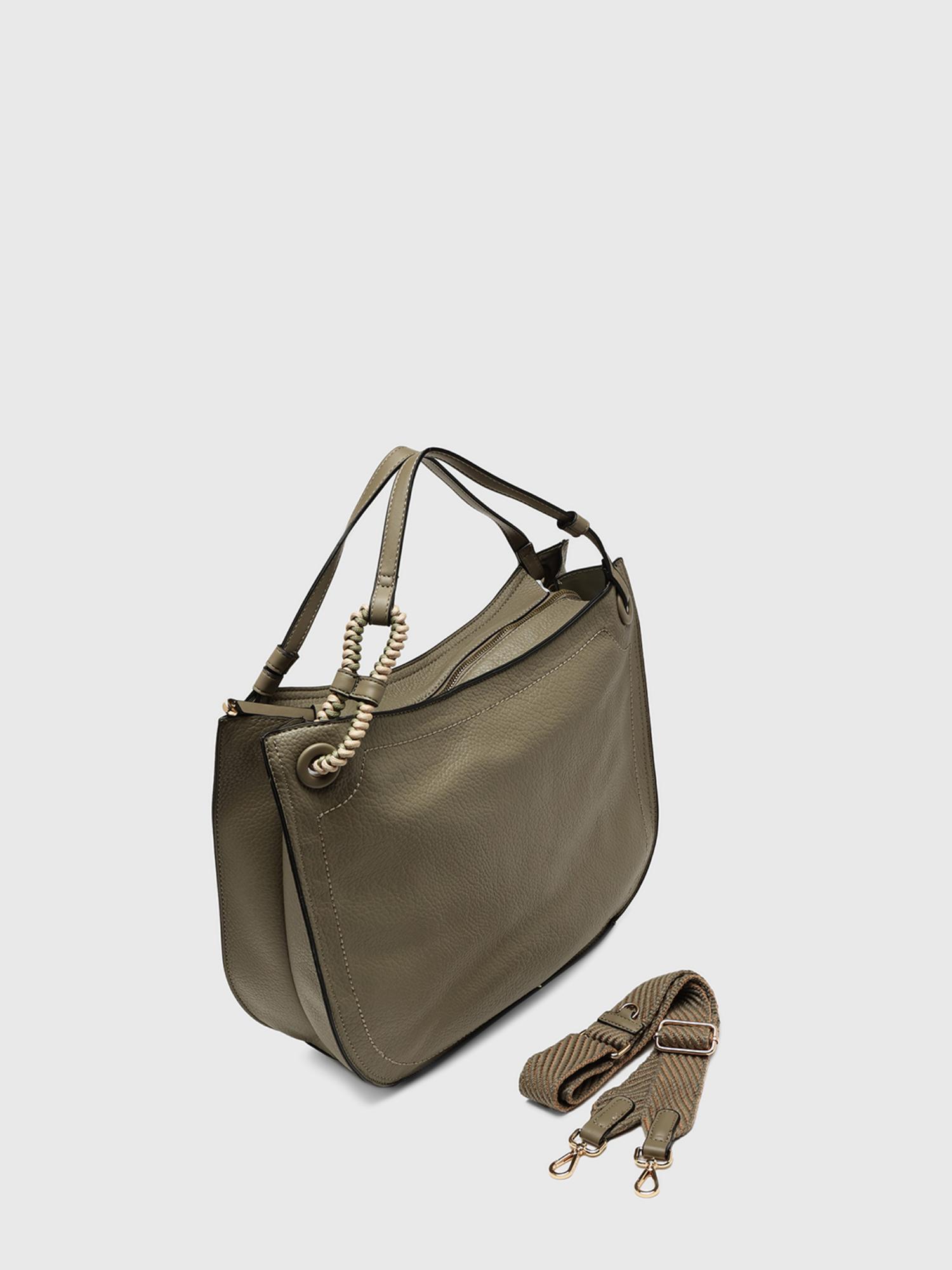 Ginestra Women Handbag With Detachable Strap - Olive (L)