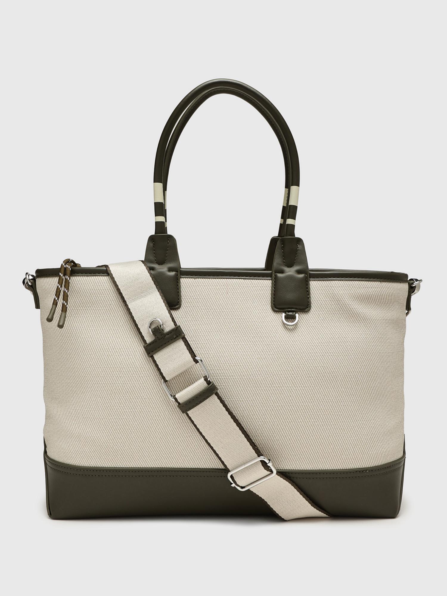 Gabriela V1 Women Tote Bag With Detachable Strap - Off White (L)