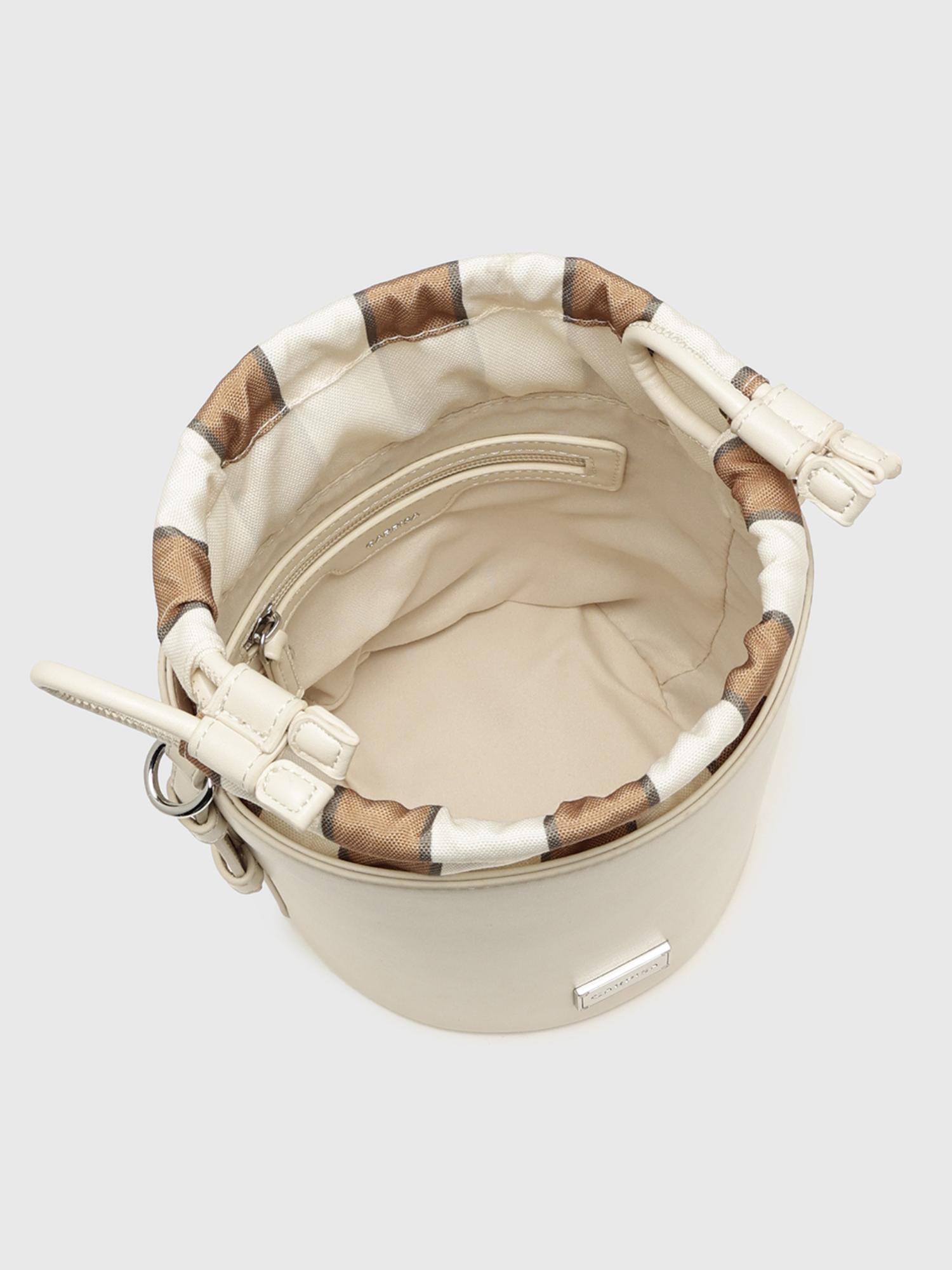 Mathilde Women Bucket Bag With Detachable Strap - Off White (S)
